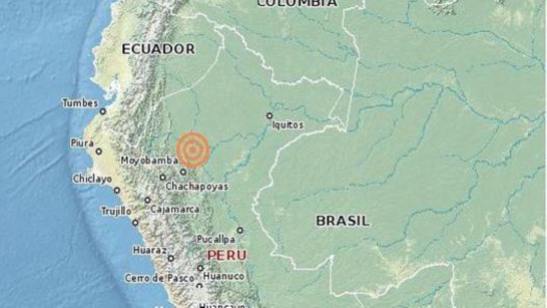 Magnitude-4.2 hits Amazon region of Loreto, Peru. Photo: ANDINA/Internet.