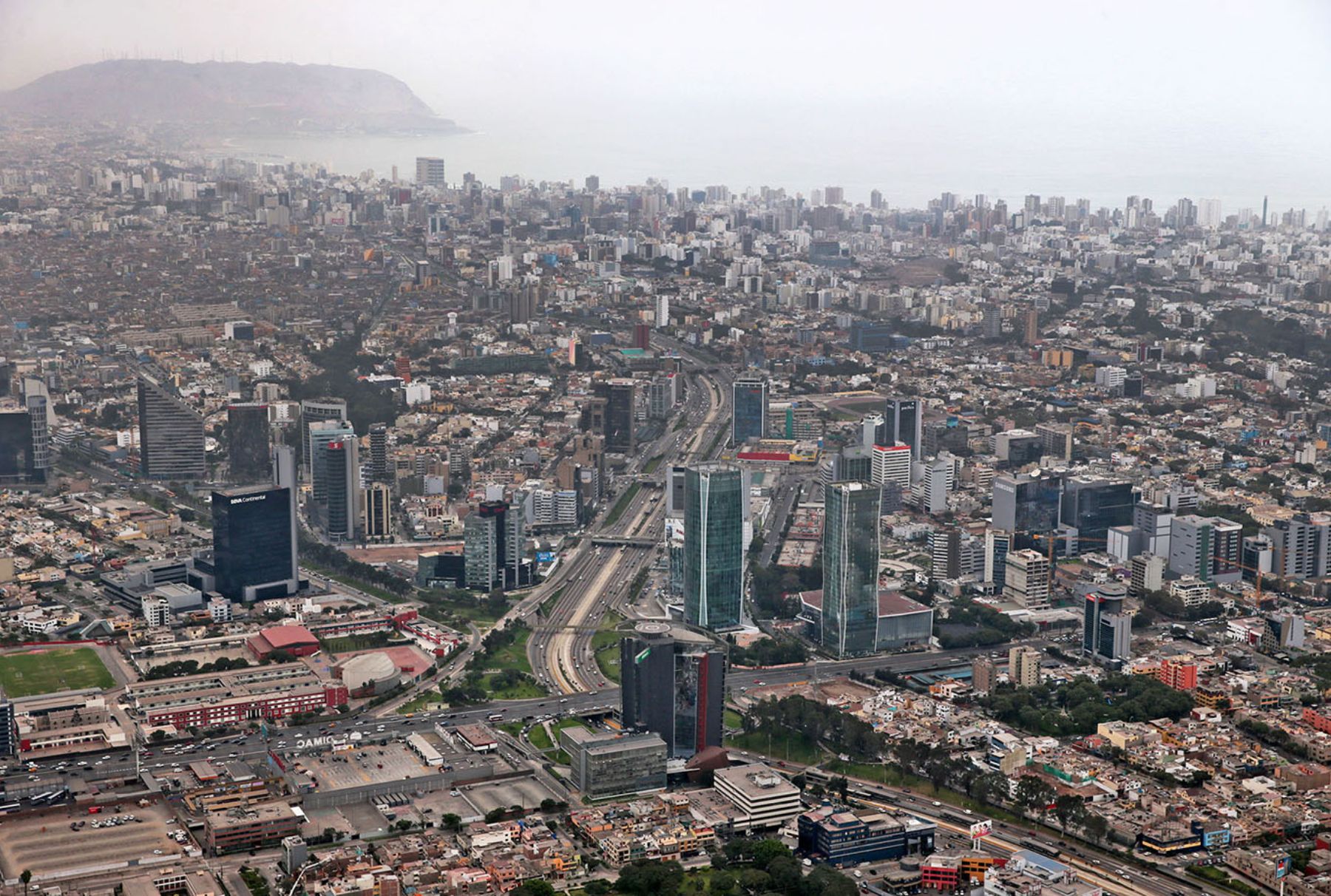 Vistas Aereas de Lima, Centro financiero, construcciones, edificios, viviendas.Foto: ANDINA/Carlos Lezama
