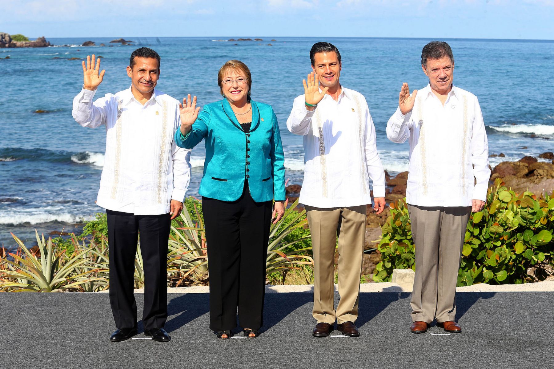 Foto Oficial de la IX Cumbre de la Alianza del Pacífico con los Jefes de Estado de México, Perú, Chile y Colombia