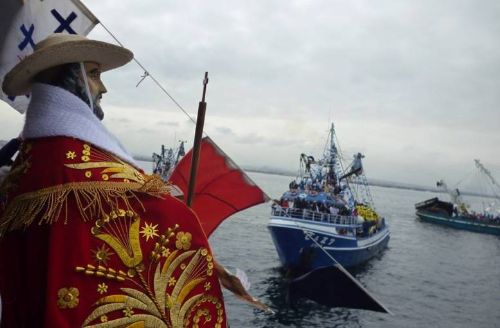Nave industrial llevará imagen de San Pedrito en procesión marítima en mar de Chimbote. ANDINA