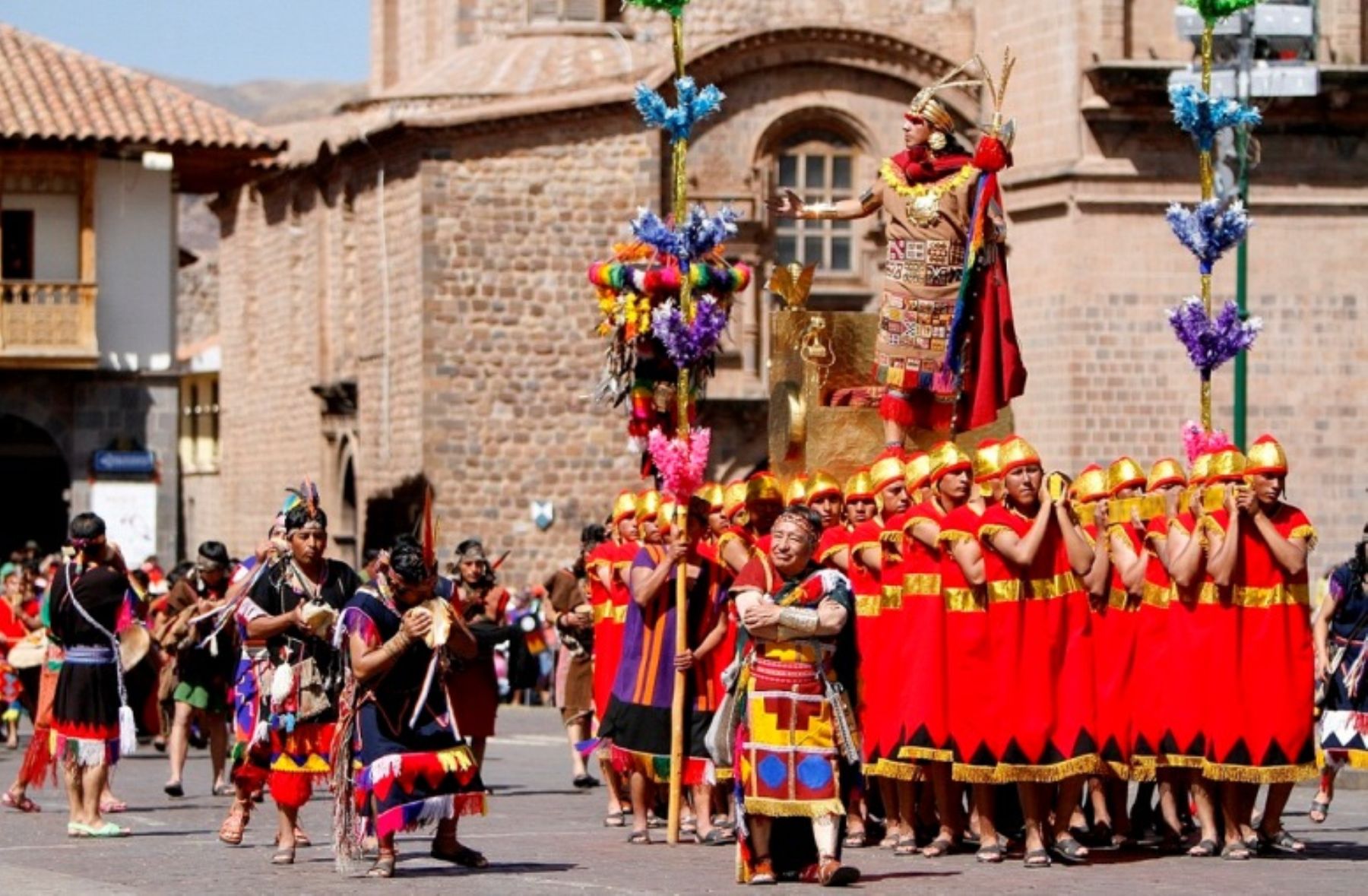 Over 2,500 tourists enjoy Inti Raymi ceremony in Cusco, Peru.