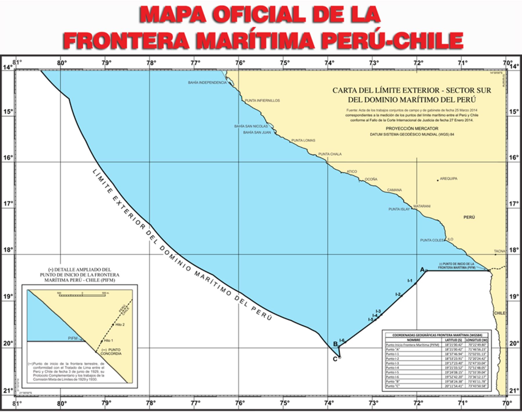 Mapa del dominio marítimo.