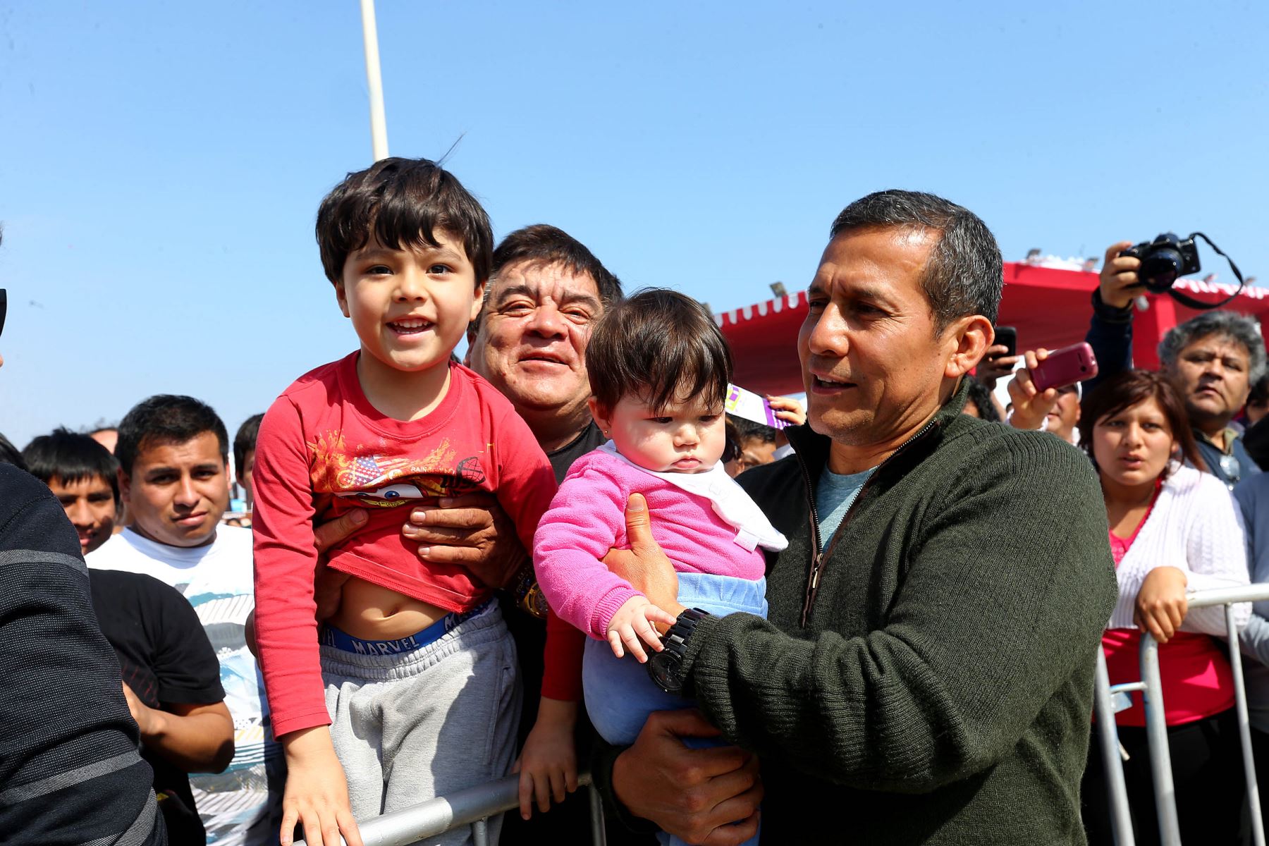 Presidente Ollanta Humala junto a familia Presidencial visitarón la Feria Gastronómica Internacional de Lima, Mistura 2014.Foto:ANDINA/Prensa Presidencia.