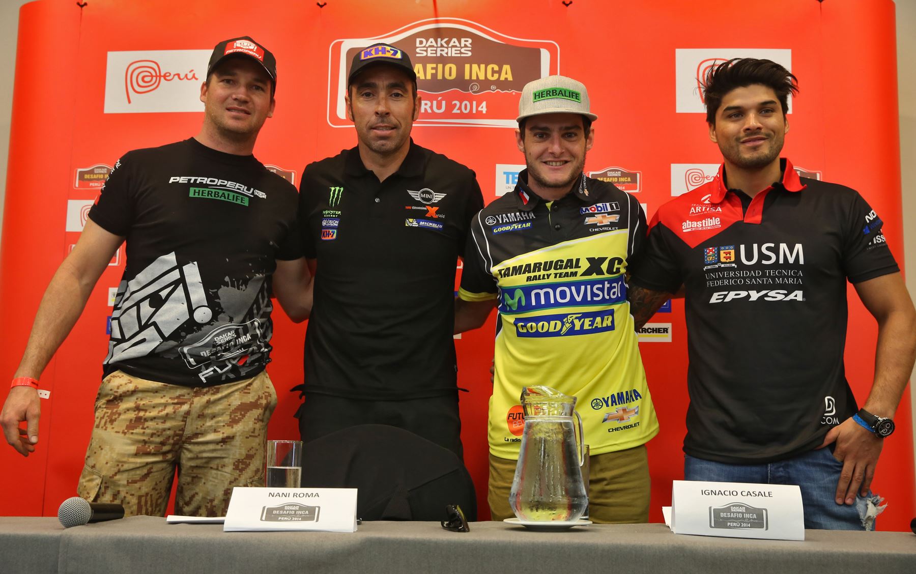 PARACAS-PERÚ-SETIEMBRE 11.Conferencia de prensa con pilotos más representativos del Dakar series  "Desafío Inca 2014" en Paracas.Foto: ANDINA/archivo.
