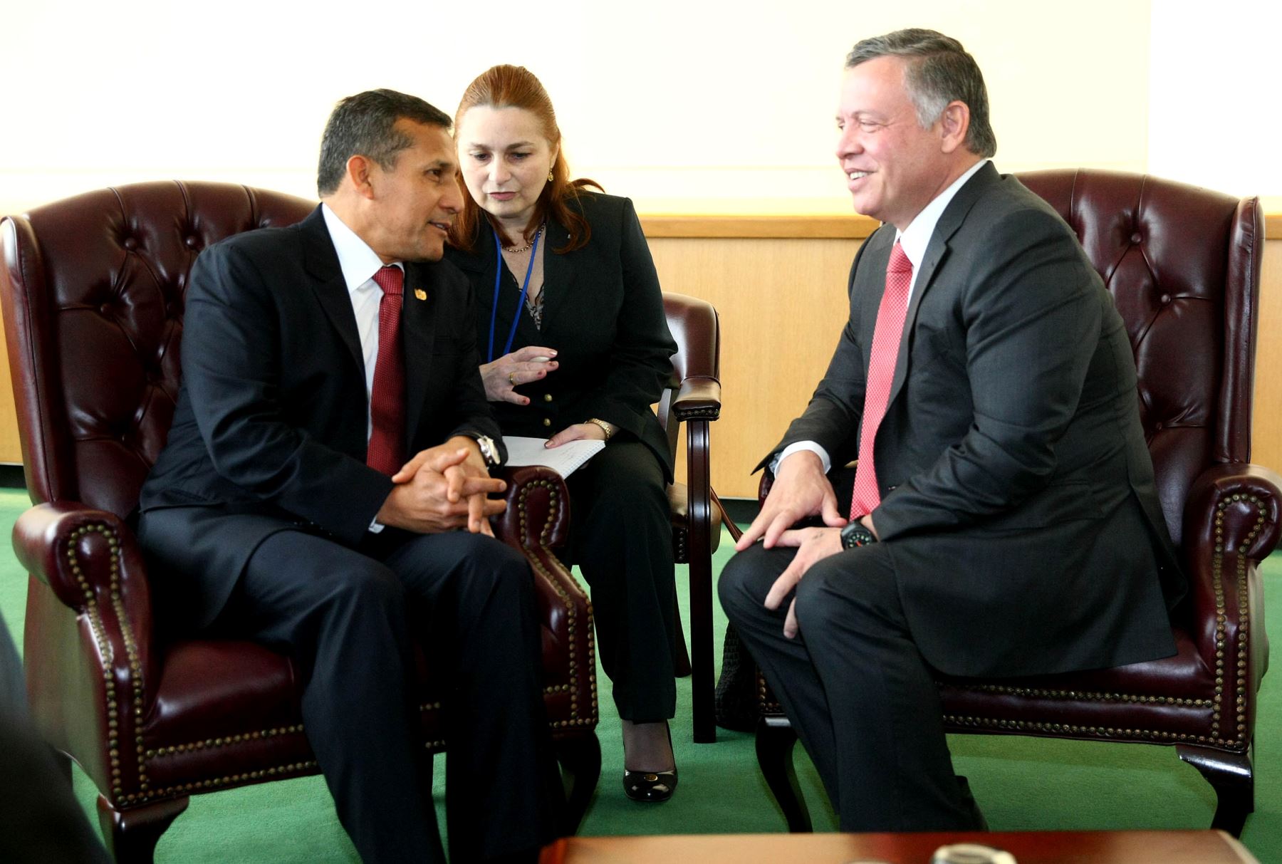 NUEVA YORK EE UU, SETIEMBRE 24. Presidente Ollanta Humala sostuvo reunión  con Rey de Jordania, Abdullah Al Hussein, en Nueva York: ANDINA/Prensa Presidencia