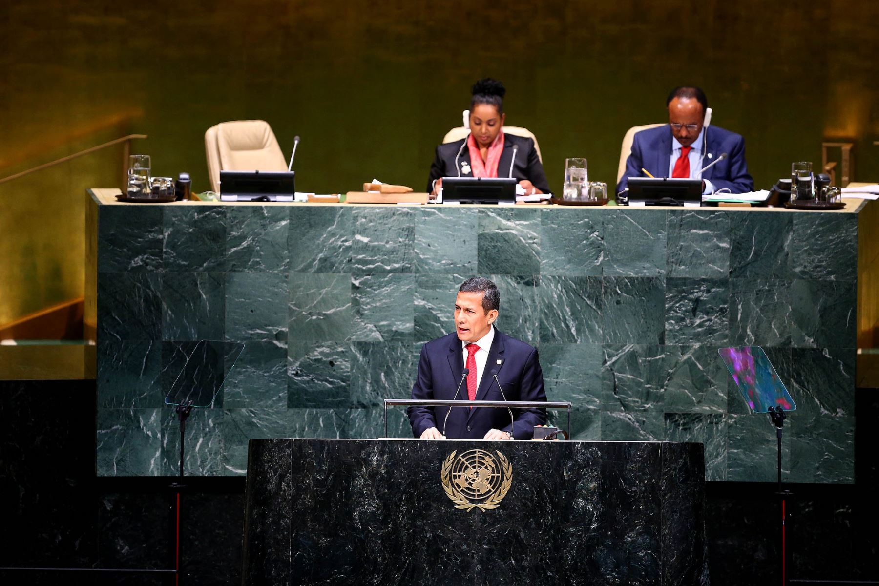 NUEVA YORK, SETIEMBRE 25.Intervención del Presidente de la República, Ollanta Humala Tasso, en la 69 Asamblea General de las Naciones Unidas.Foto:ANDINA/Prensa Presidencia