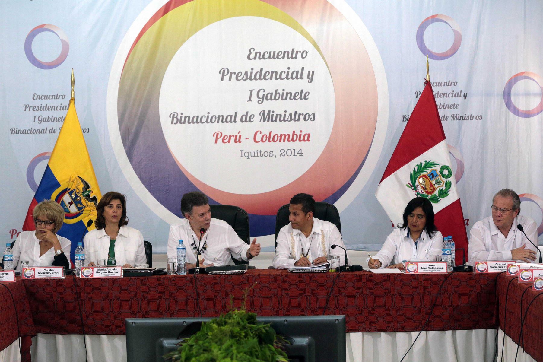 IQUITOS,PERÚ-SETIEMBRE 30. Inauguración del Encuentro Presidencial y I Gabinete Binacional Perú-Colombia con la participación de los presidentes Ollanta Humala y Juan Manuel Santos.Foto: ANDINA/Prensa Presidencia