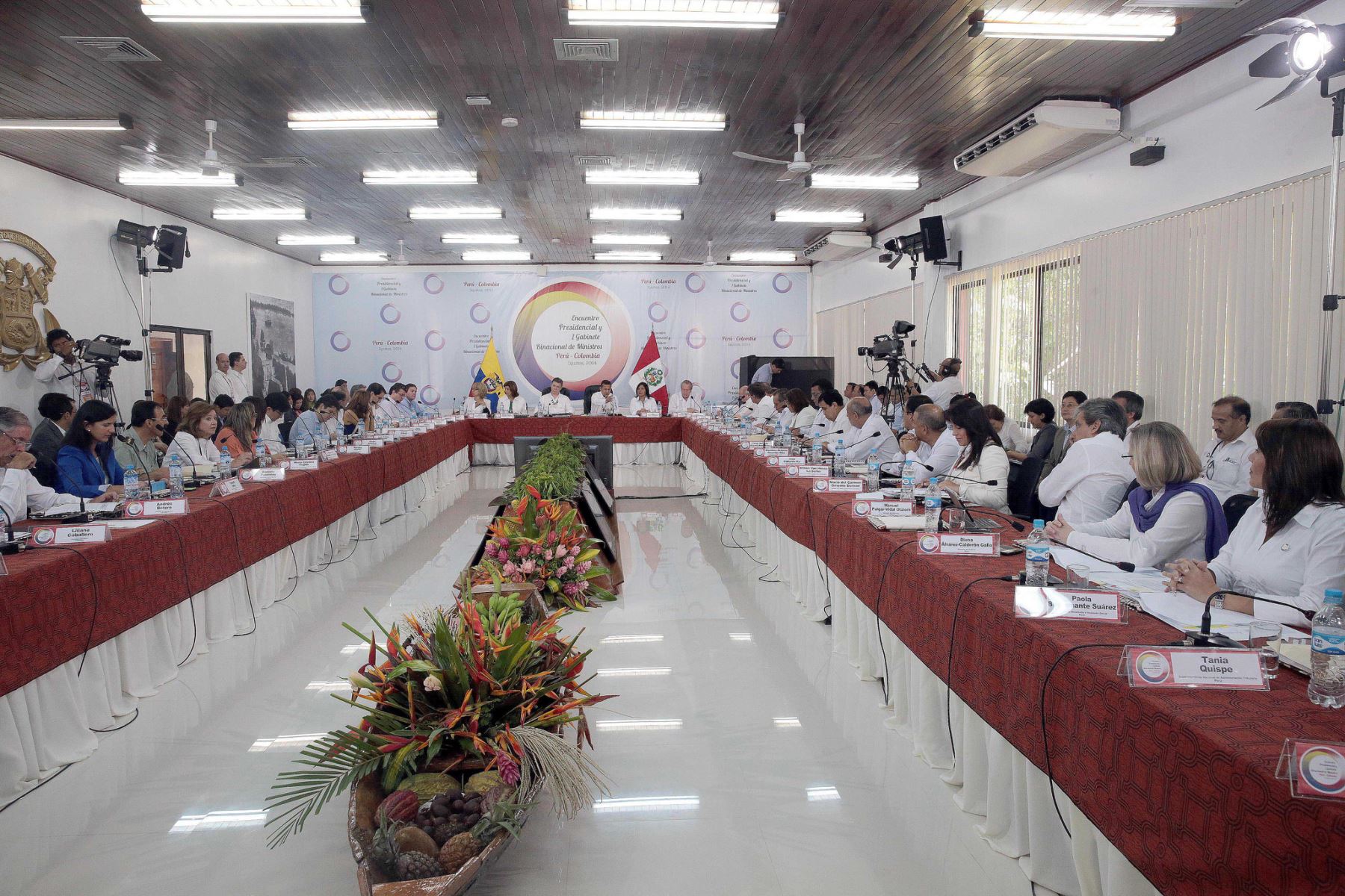 IQUITOS,PERÚ-SETIEMBRE 30. Inauguración del Encuentro Presidencial y I Gabinete Binacional Perú-Colombia con la participación de los presidentes Ollanta Humala y Juan Manuel Santos.Foto: ANDINA/Prensa Presidencia