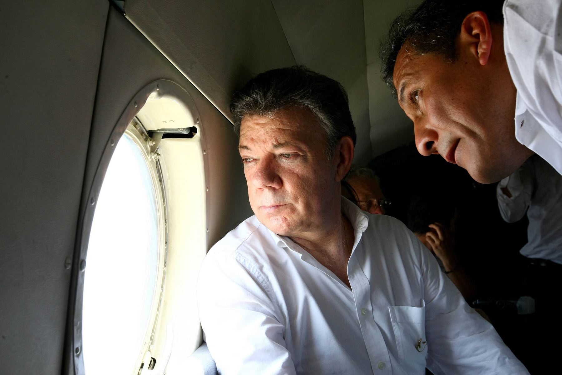 IQUITOS,PERÚ-SETIEMBRE 30. Presidente Humala recibe a su homólogo Juan Manuel Santos en Iquitos para encabezar Encuentro Presidencial y I Gabinete Binacional Perú-Colombia.Foto: ANDINA/Prensa Presidencia