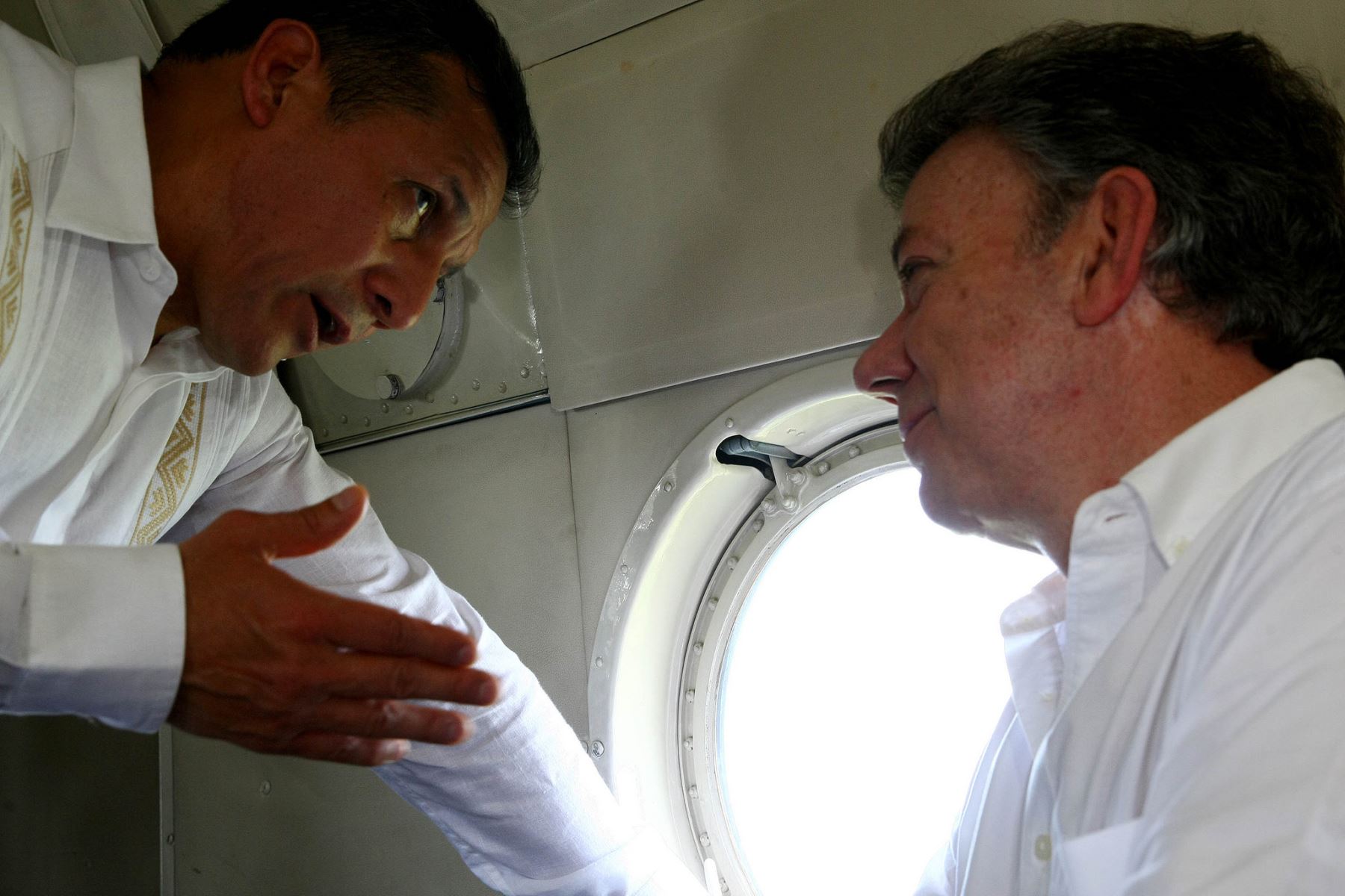 IQUITOS,PERÚ-SETIEMBRE 30. Presidente Humala recibe a su homólogo Juan Manuel Santos en Iquitos para encabezar Encuentro Presidencial y I Gabinete Binacional Perú-Colombia.Foto: ANDINA/Prensa Presidencia