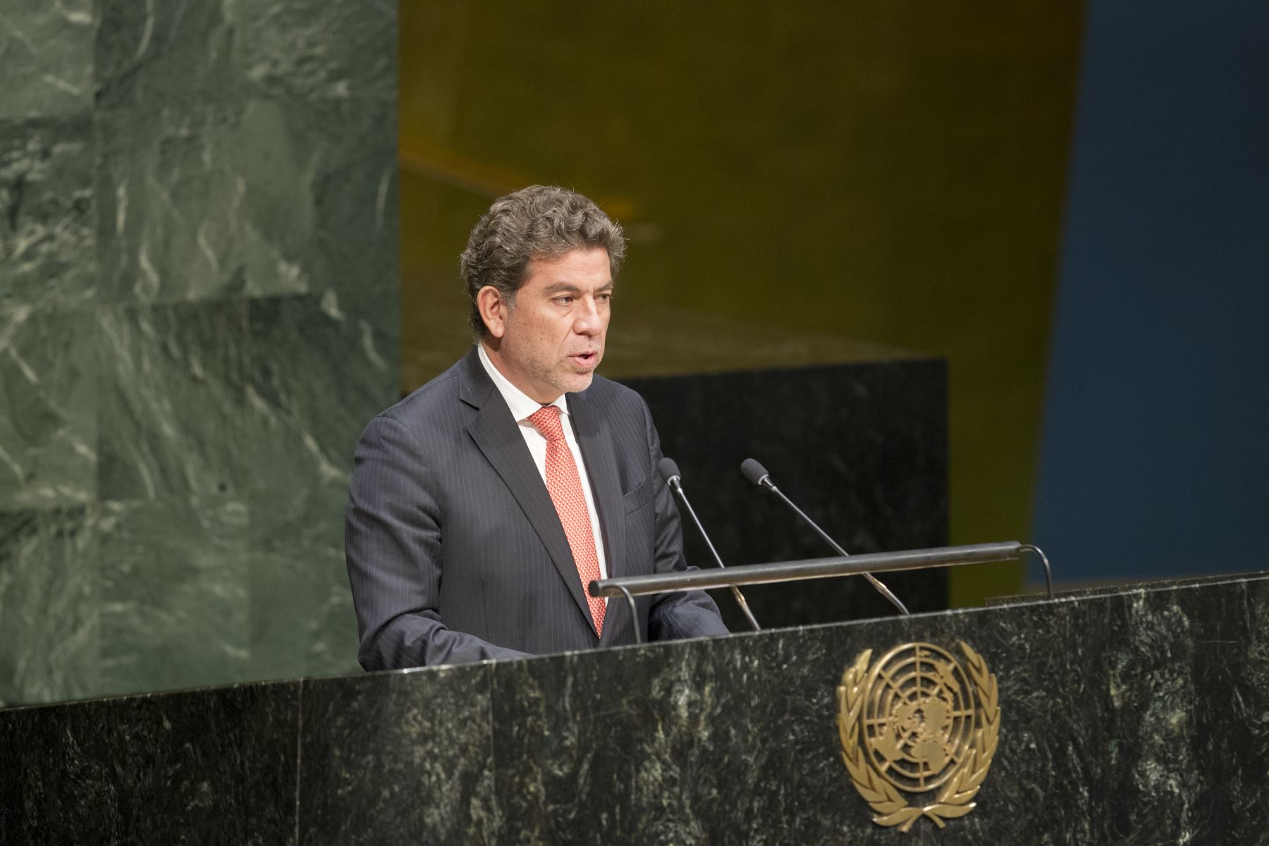 El representante permanente del Perú ante las Naciones Unidas, Gustavo Meza-Cuadra. Difusión