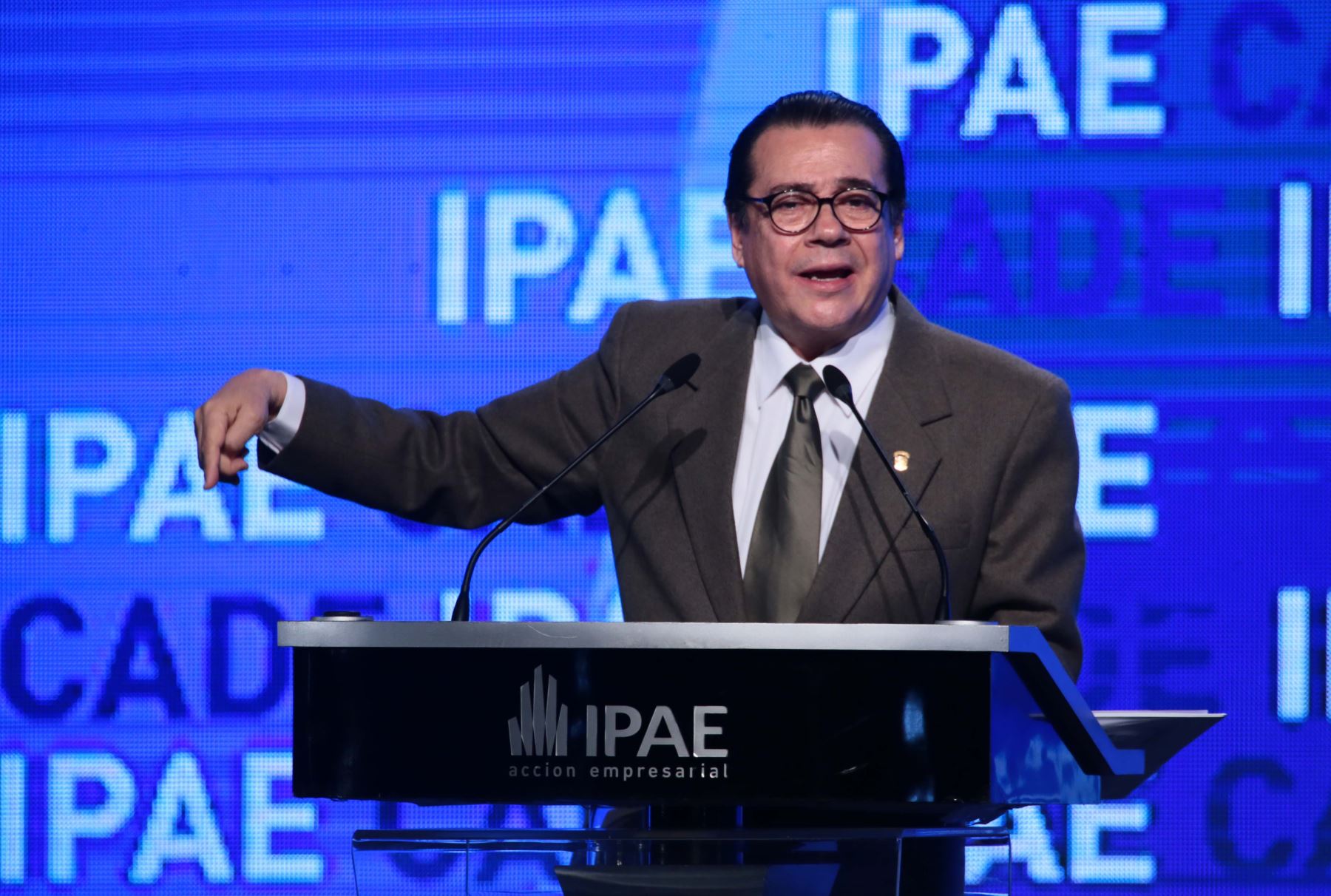 PARACAS, PERÚ-NOVIEMBRE 13.Enrique Mendoza, Presidente del poder judicial en CADE Ejecutivos 2,014.Foto: ANDINA/Carlos Lezama