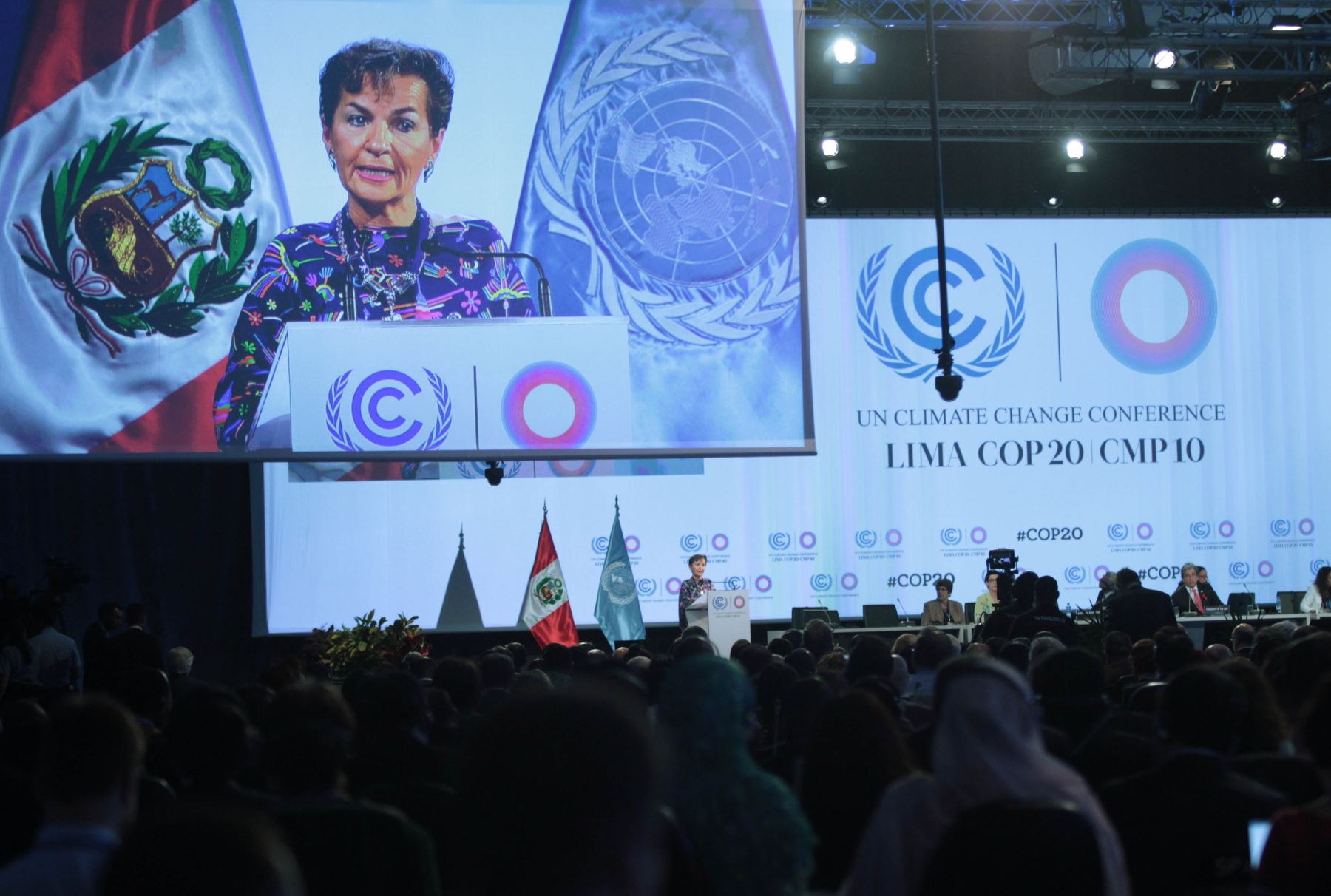 LIMA PERU, DICIEMBRE 1.Cristhiana Figueres, secretaria ejecutiva de COP20. Foto: ANDINA/Melina Mejía