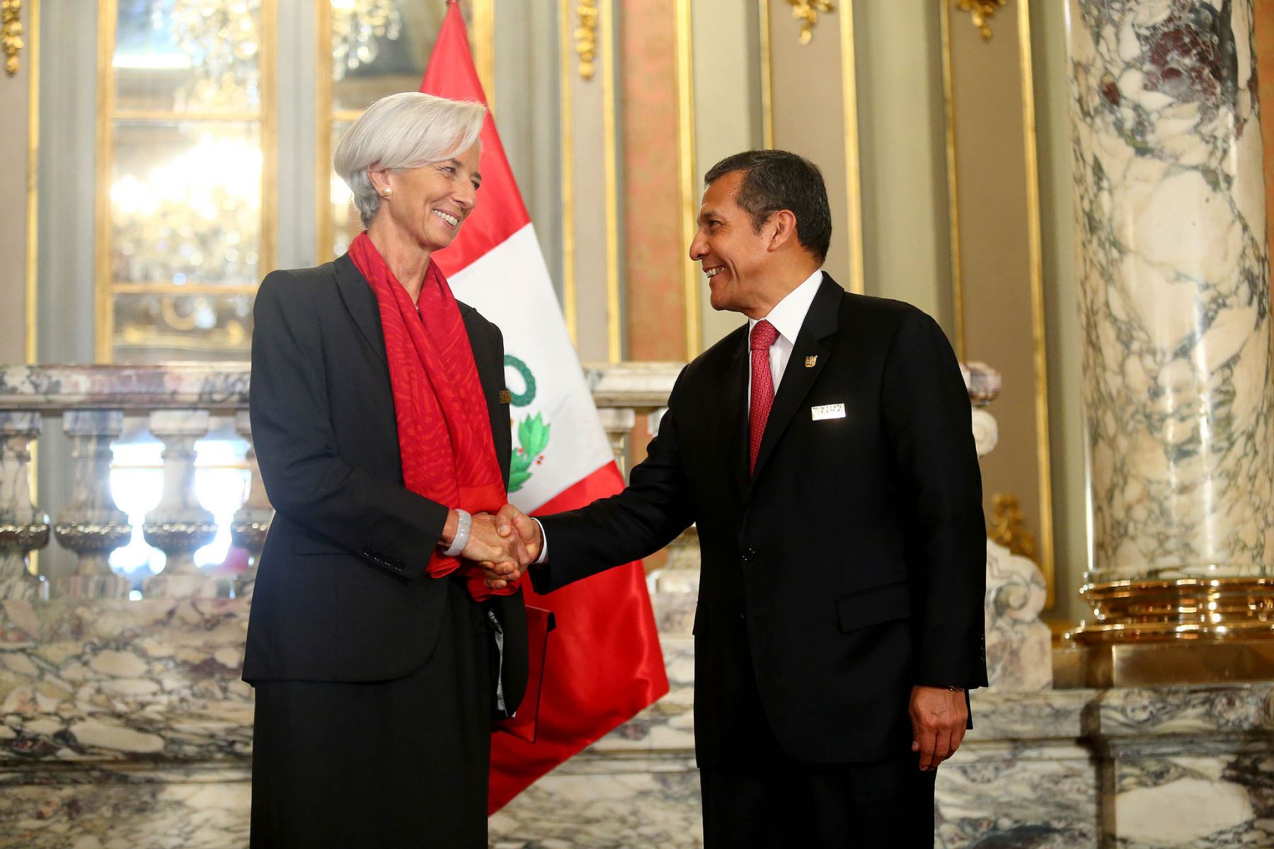 Presidente Ollanta Humala recibió en audiencia a Christine Lagarde, Directora Gerente del Fondo Monetario Internacional