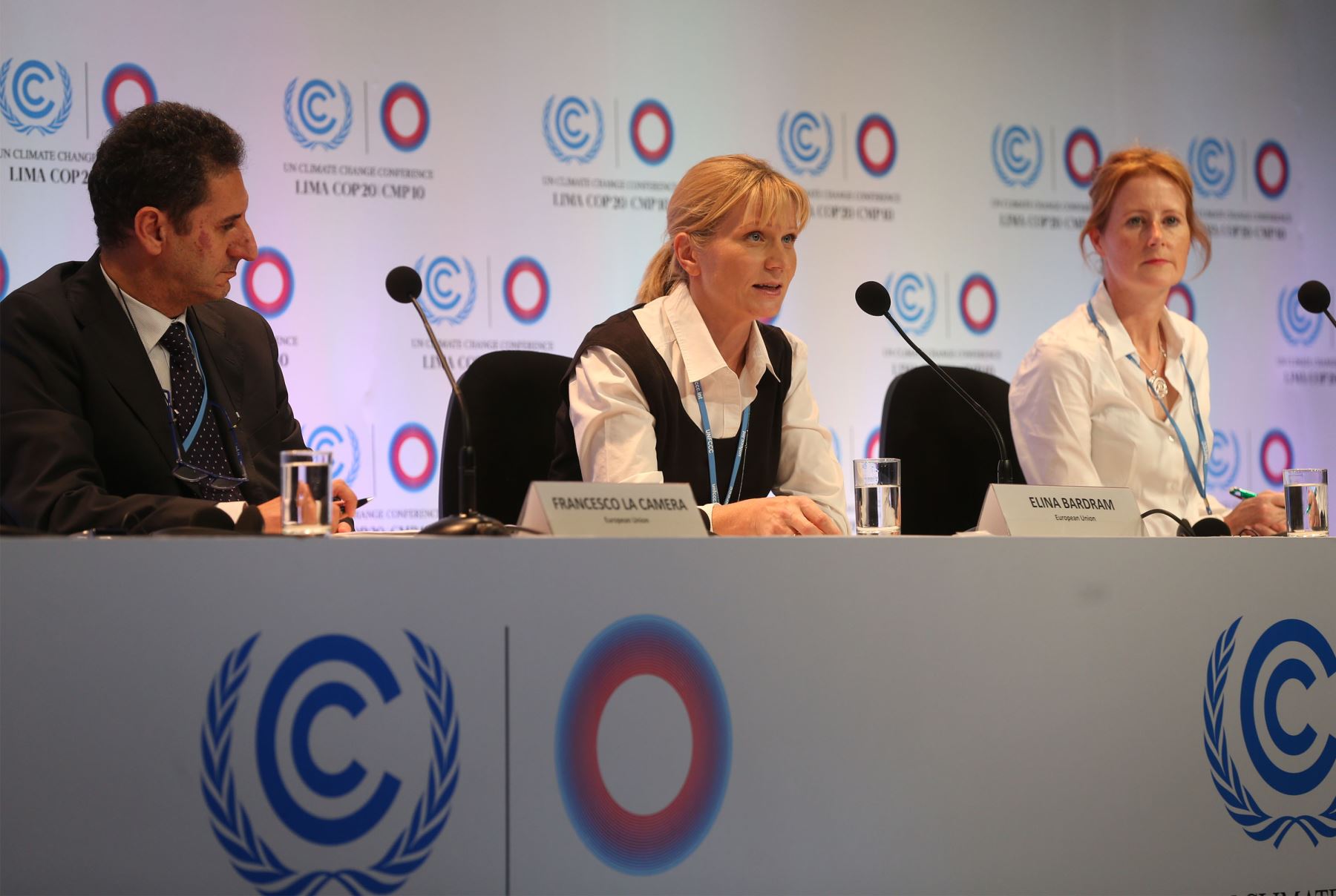 LIMA,PERÚ-DICIEMBRE 05. Conferencia de prensa de la jefa de la Unión Europea Elina Bardram en la COP 20 Foto: ANDINA/Vidal Tarqui