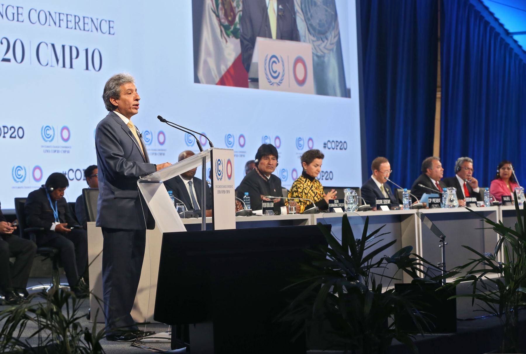 LIMA,PERÚ-DICIEMBRE 09.El Presidente de la COP20, Manuel Pugar Vidal, inaugura del segmento de Alto Nivel de la COP20 en Lima.
Foto: ANDINA/archivo.