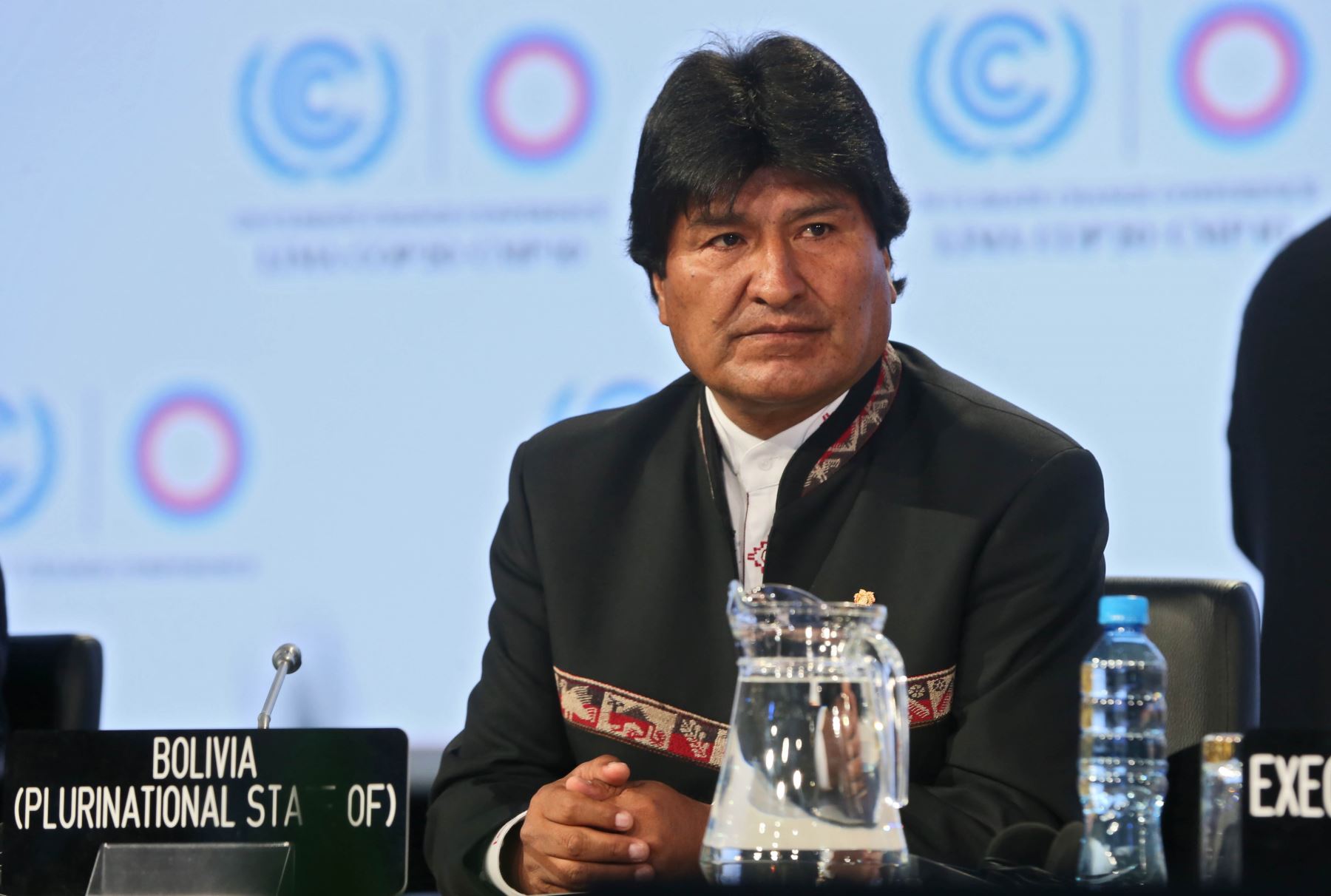 LIMA,PERÚ-DICIEMBRE 09.El Presidente de Bolivia Evo Molares en  inauguración del segmento de Alto Nivel de la COP20 en Lima.
Foto: ANDINA/archivo.