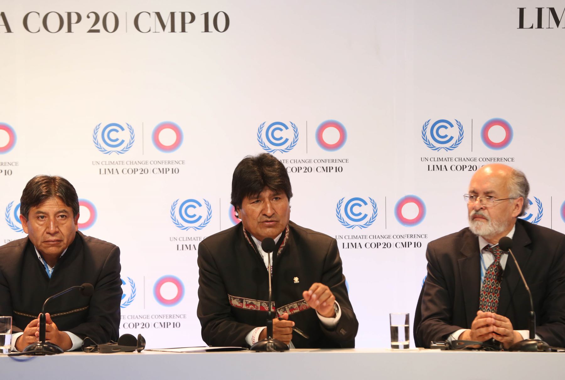 LIMA,PERÚ-DICIEMBRE 09.Conferencia del Presidente de Bolivia, Evo Morales, en reunión COP20 en la sede del Pentagonito.Foto:ANDINA/archivo.