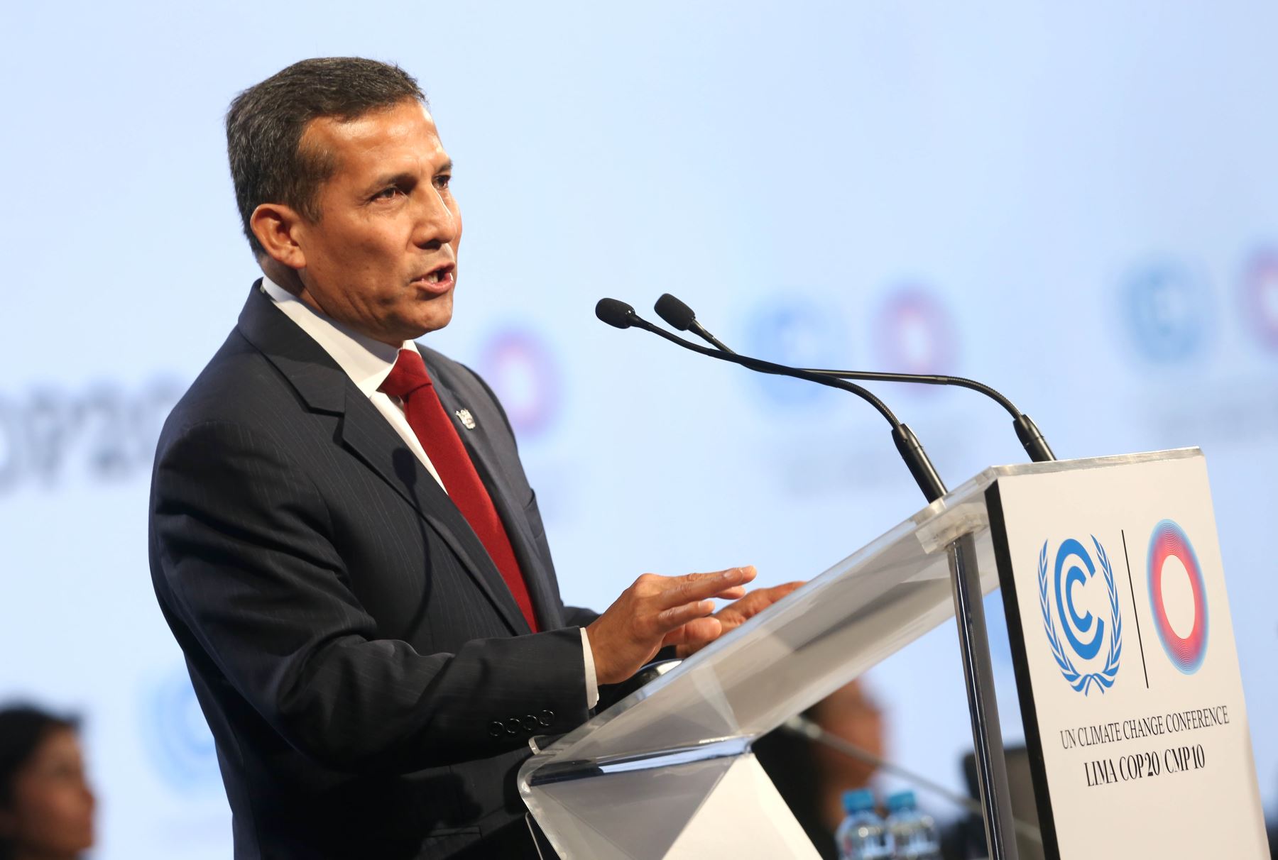 LIMA PERÚ, DICIEMBRE 10. Presidente Ollanta Humala participa en sesión plenaria en la COP20. Foto: ANDINA/archivo.