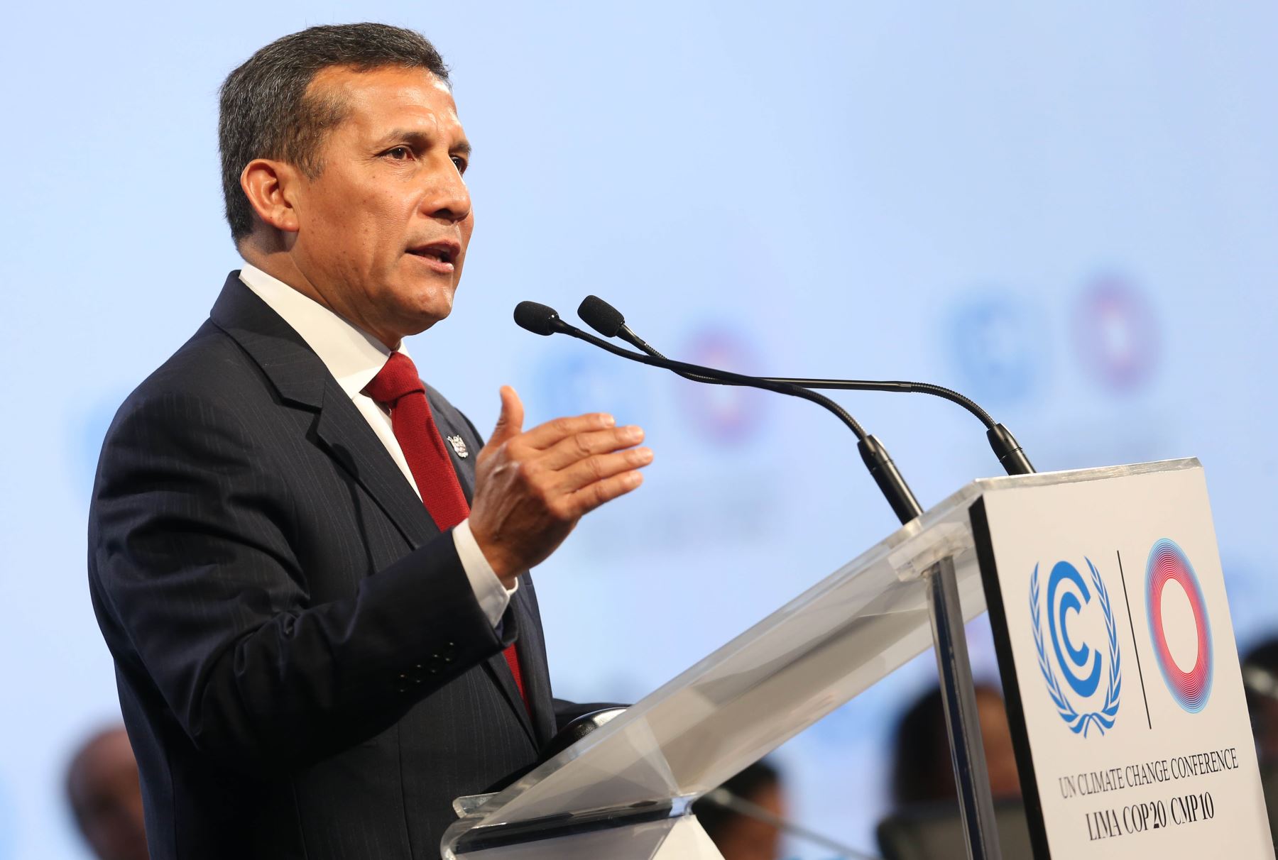IMA PERÚ, DICIEMBRE 10. Presidente Ollanta Humala participa en sesión plenaria en la COP20. Foto: ANDINA/archivo.