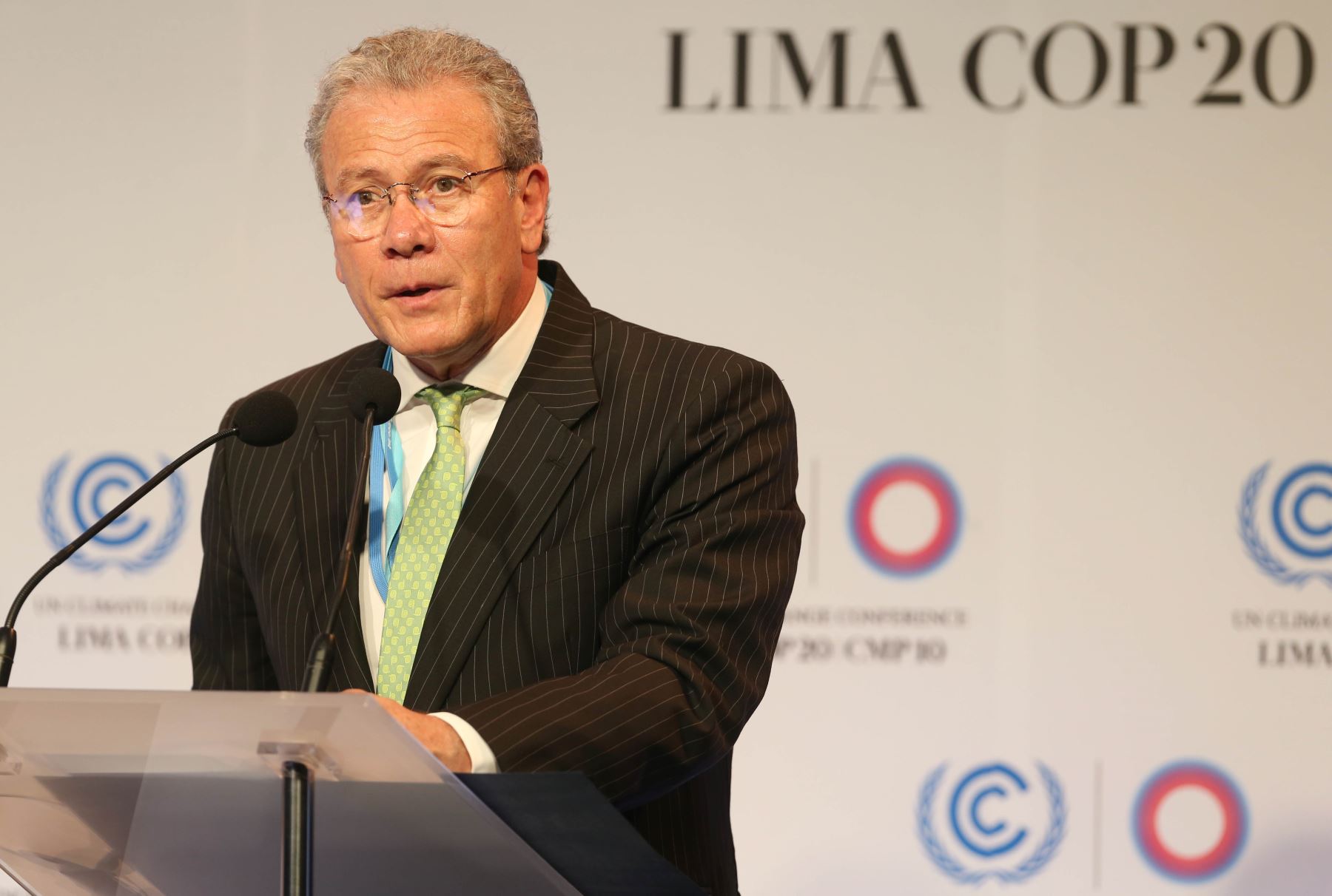 LIMA PERÚ, DICIEMBRE 10.El Canciller Gonzalo Gutierrez da a conocer la Declaración de los Presidentes de la Alianza del Pacífico en materia del Cambio Climático.Foto: ANDINA/archivo.