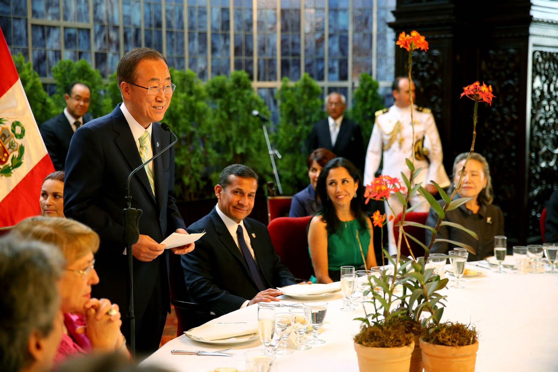 Almuerzo ofrecido por el presidente Ollanta Humala en honor de los mandatarios y jefes de delegaciones que asisten a la COP 20 y la CMP10.Foto:ANDINA/Prensa Presidencia