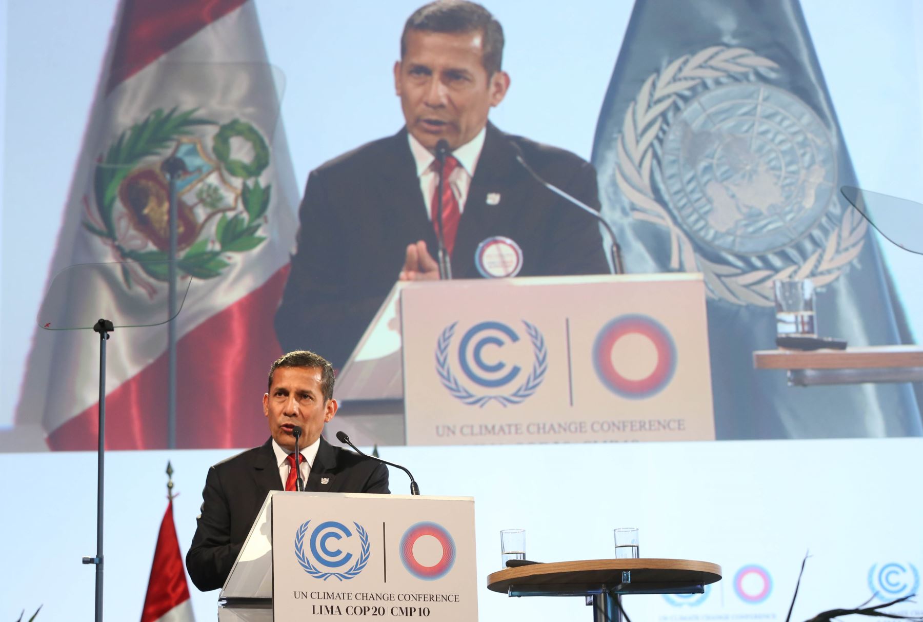 LIMA,PERÚ-DICIEMBRE 11.El Presidente Ollanta Humala participa en la reunión de Segmento de alto Nivel en la COP20.Foto: ANDINA/Oscar Farje