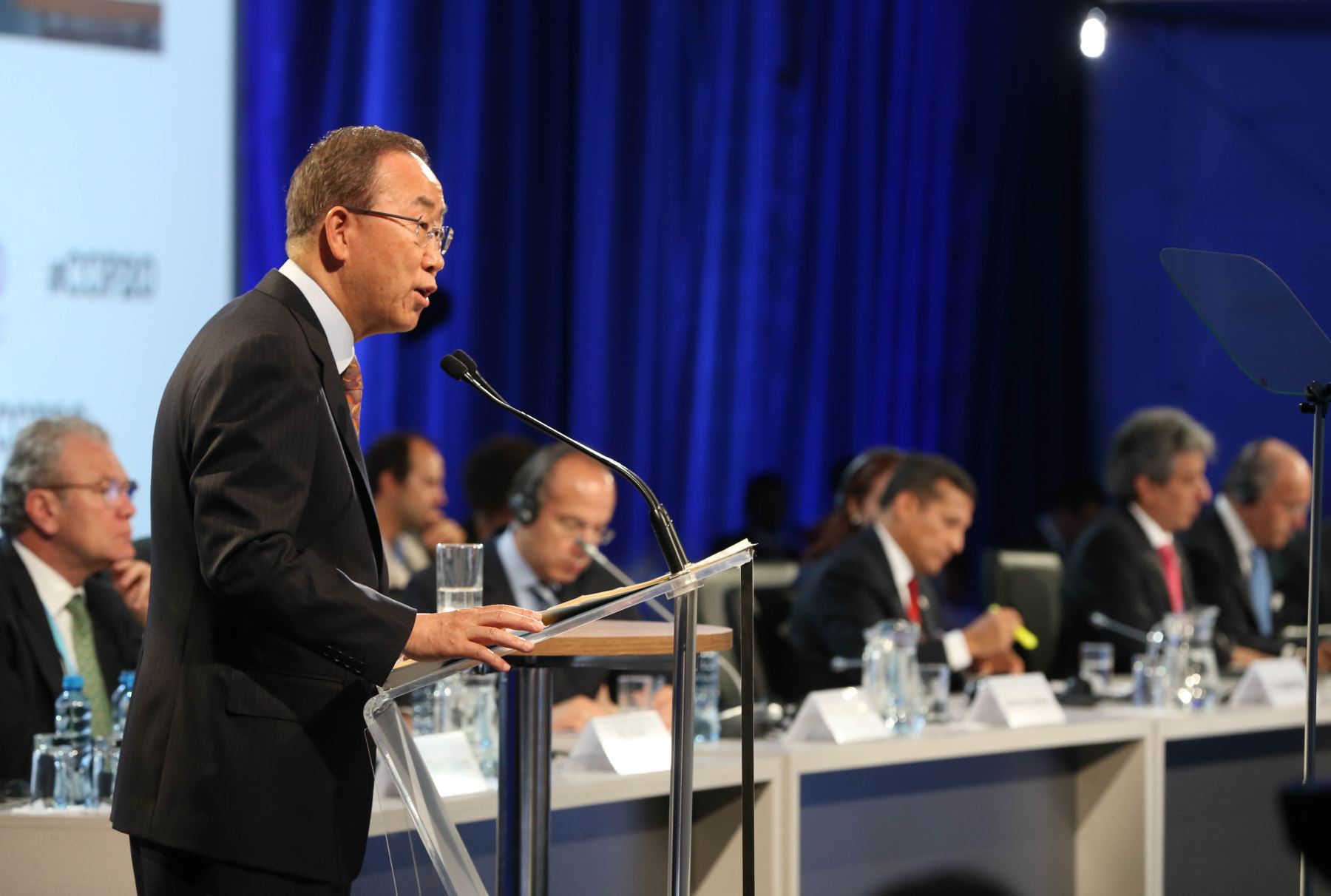 LIMA,PERÚ-DICIEMBRE 11.El Secretario General de las Naciones Unidas Ban Kin-moon  participa en la reunión de Segmento de Alto Nivel en la COP20.Foto: ANDINA/archivo.