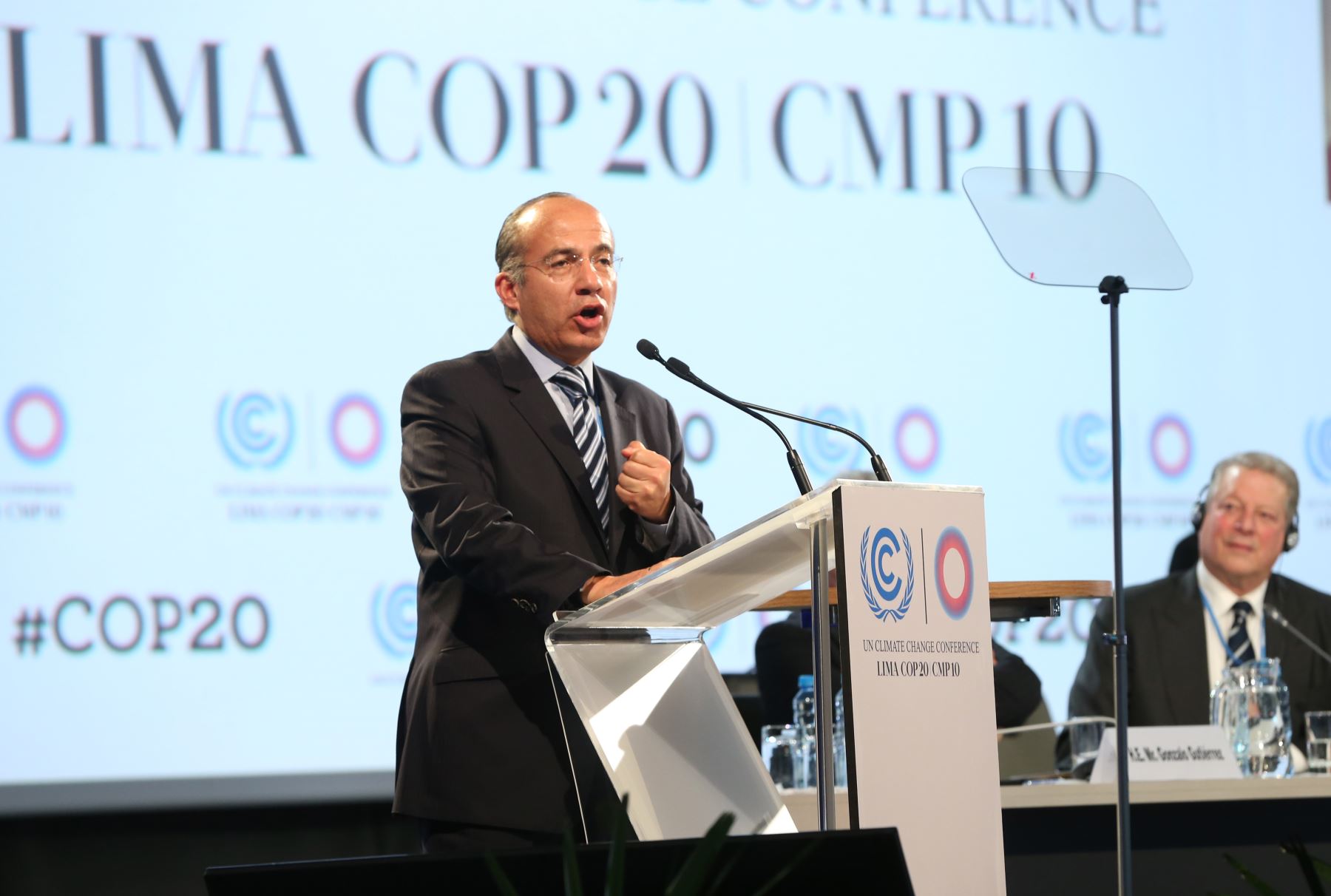 LIMA,PERÚ-DICIEMBRE 11.Felipe Calderón , Expresidente de México, participa en la reunión de Segmento de Alto Nivel en la COP20.
Foto: ANDINA/archivo.