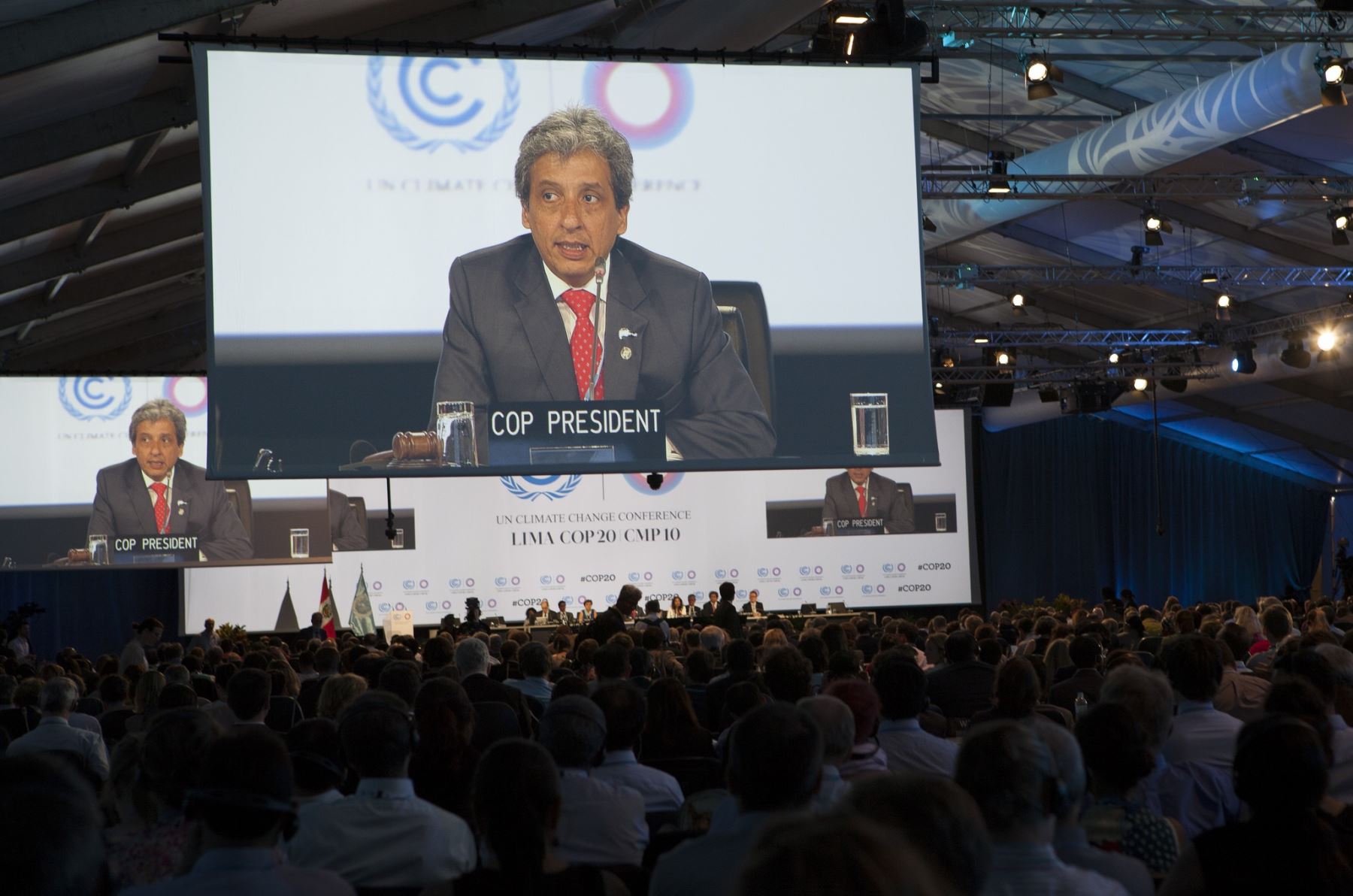 Presidente de la COP20, Manuel Pulgar-Vidal, conduce plenaria de cumbre climática
