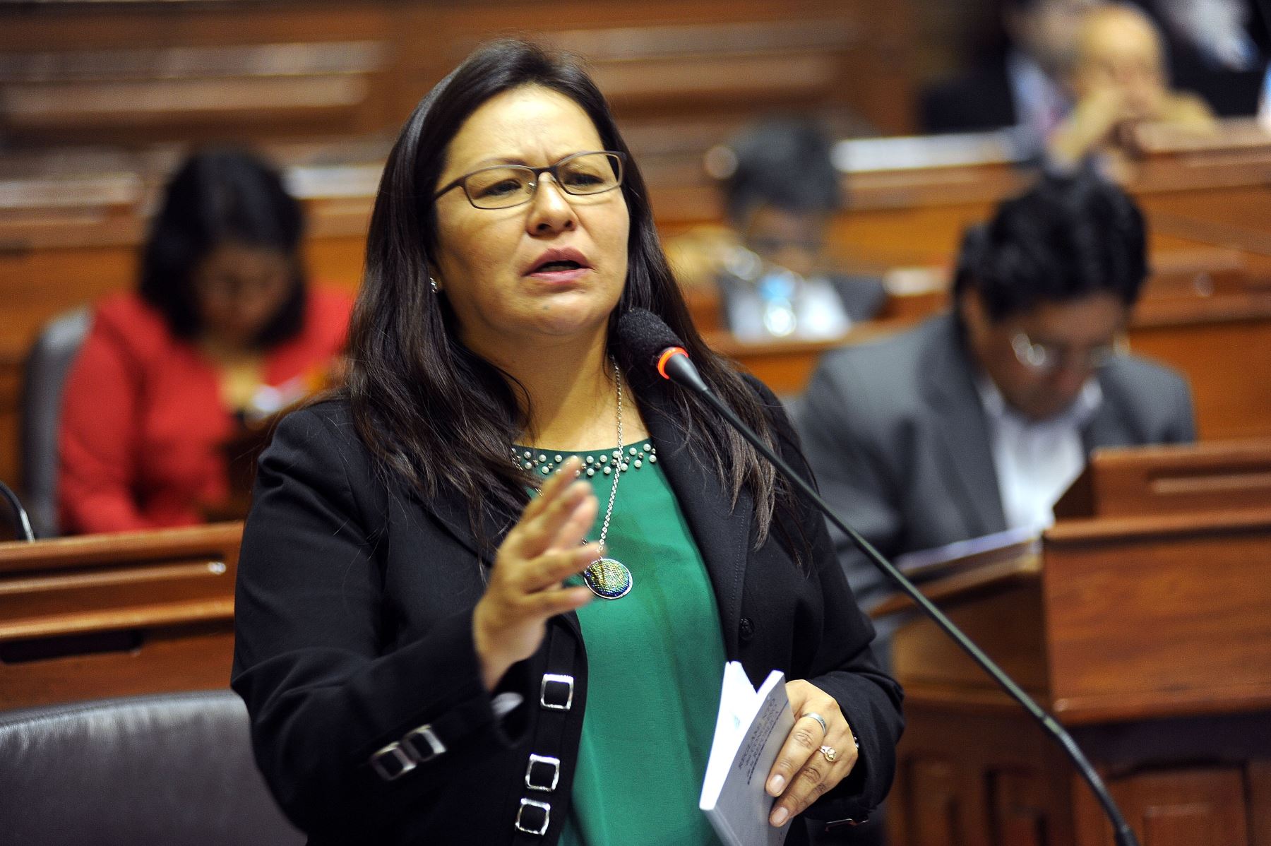 Legisladora Julia Teves, vocera alterna de bancada Gana Perú. ANDINA/Difusión