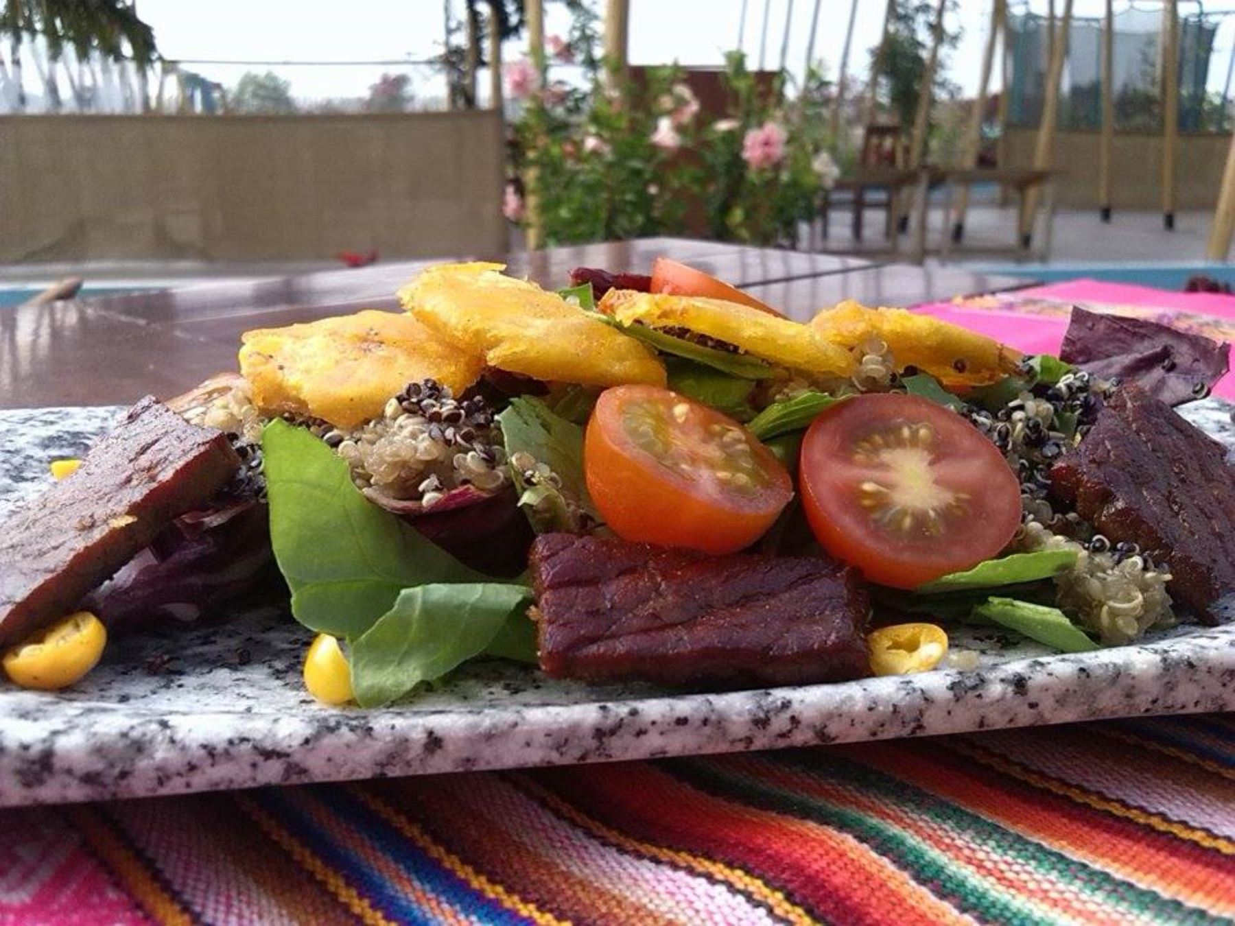 Ensalada a base de quinua y chía.