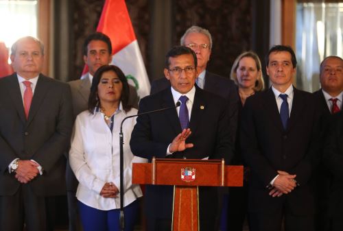 Pronunciamiento del Presidente de la República, Ollanta Humala Tasso, sobre denuncias de supuesto reglaje.Foto: ANDINA/Prensa Presidencia.