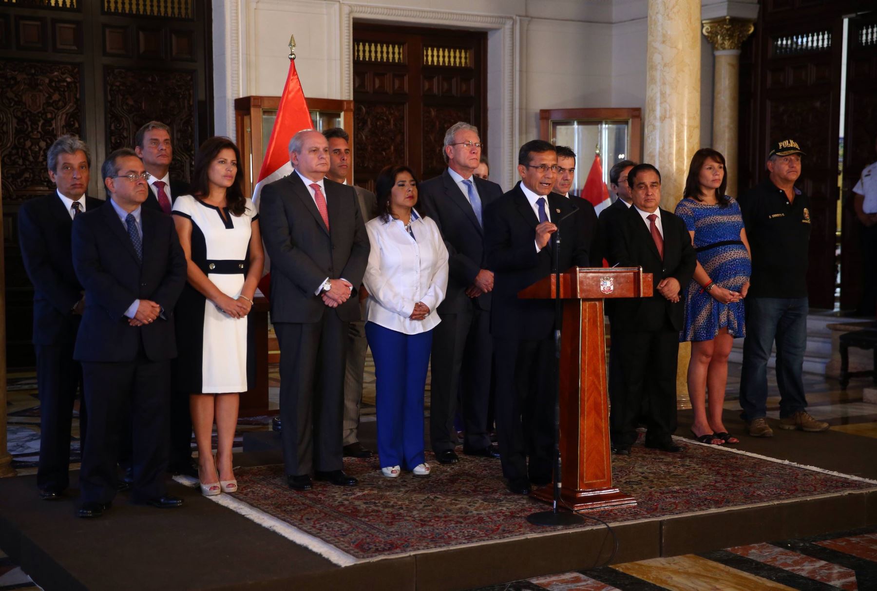 Pronunciamiento del Presidente de la República, Ollanta Humala Tasso, sobre denuncias de supuesto reglaje.Foto: ANDINA/Prensa Presidencia.