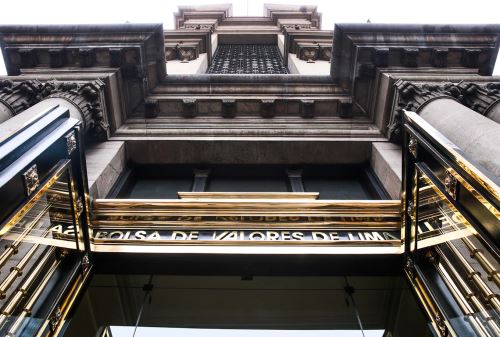 Bolsa de Valores de Lima. ANDINA/Carlos Lezama