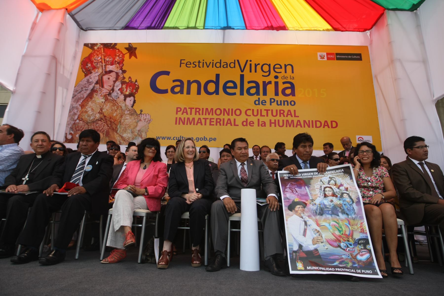 LIMA,PERÚ-ENERO 22.La Ministra de Cultura,Diana Álvarez Calderón presenta programa de la festividad Virgen de la Candelaria, patrimonio cultural inmaterial de la humanidad.Foto:ANDINA/Renato Pajuelo.