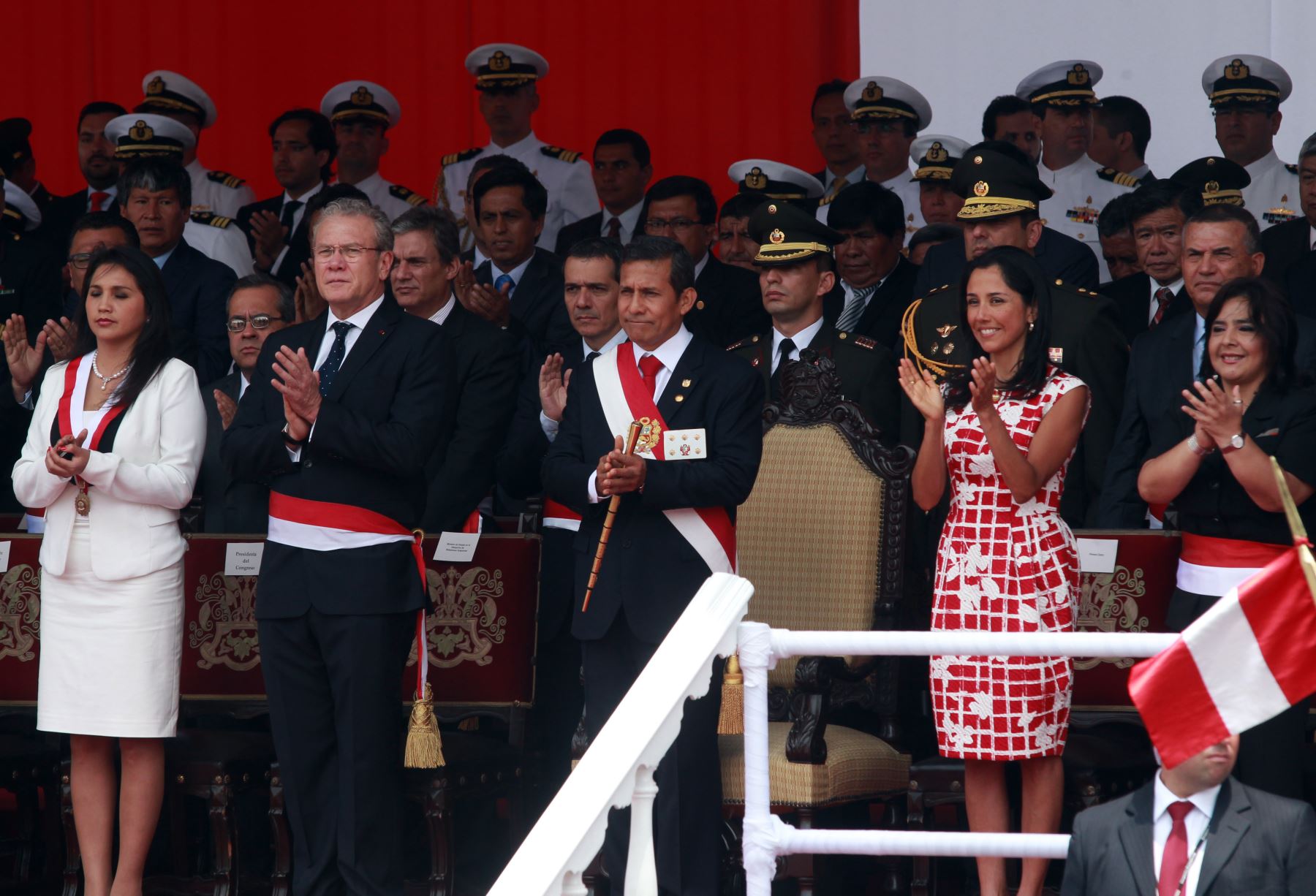 LIMA PERÚ, ENERO 27. Presidente Ollanta Humala encabezó celebración por el primer aniversario del fallo de la Corte Internacional de la Haya. Foto: ANDINA/Melina Mejía