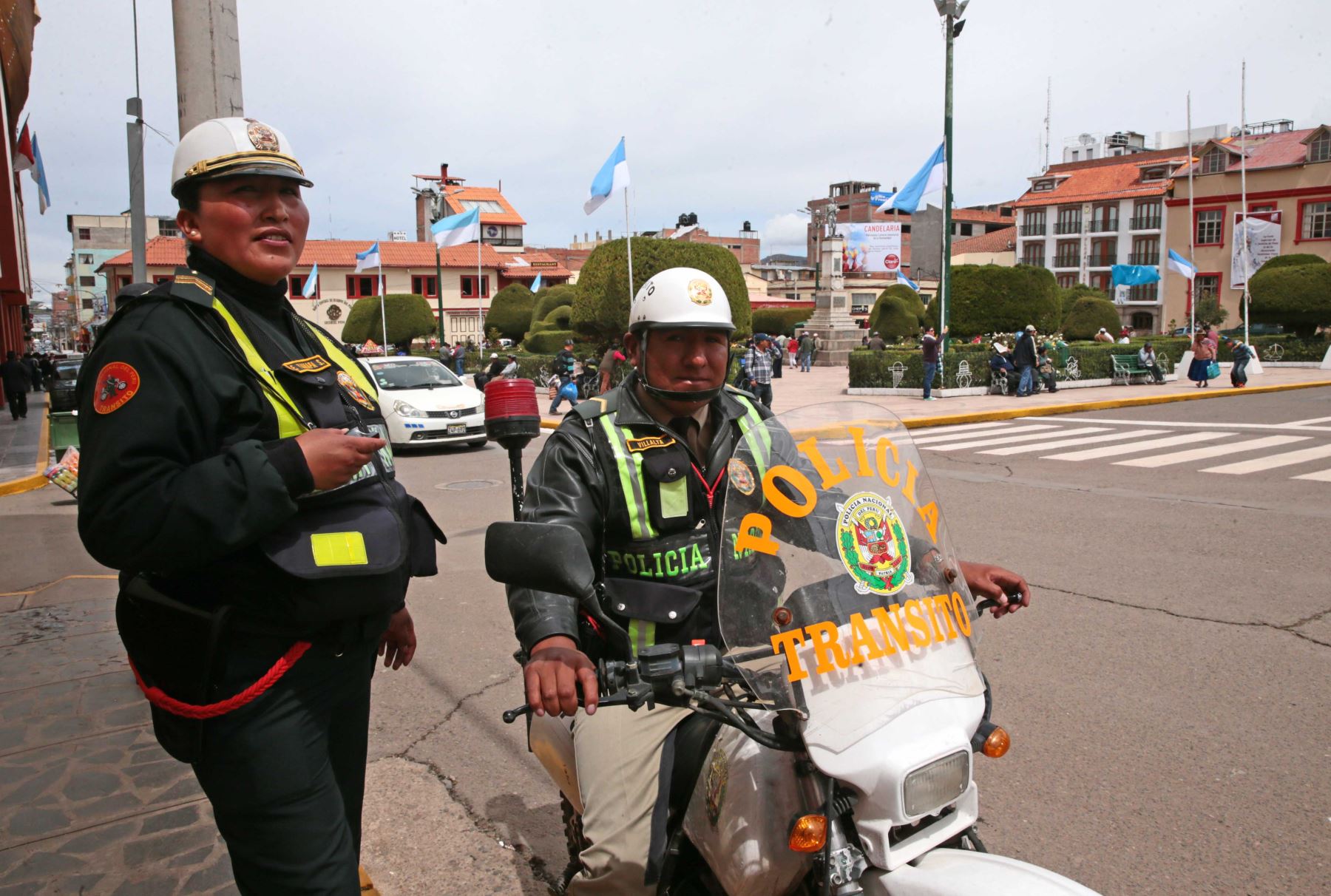 PUNO, PERÚ - FEBRERO 06.Medidas de seguridad por la Fiesta de la Virgen de la Candelaria.Foto: ANDINA/Carlos Lezama