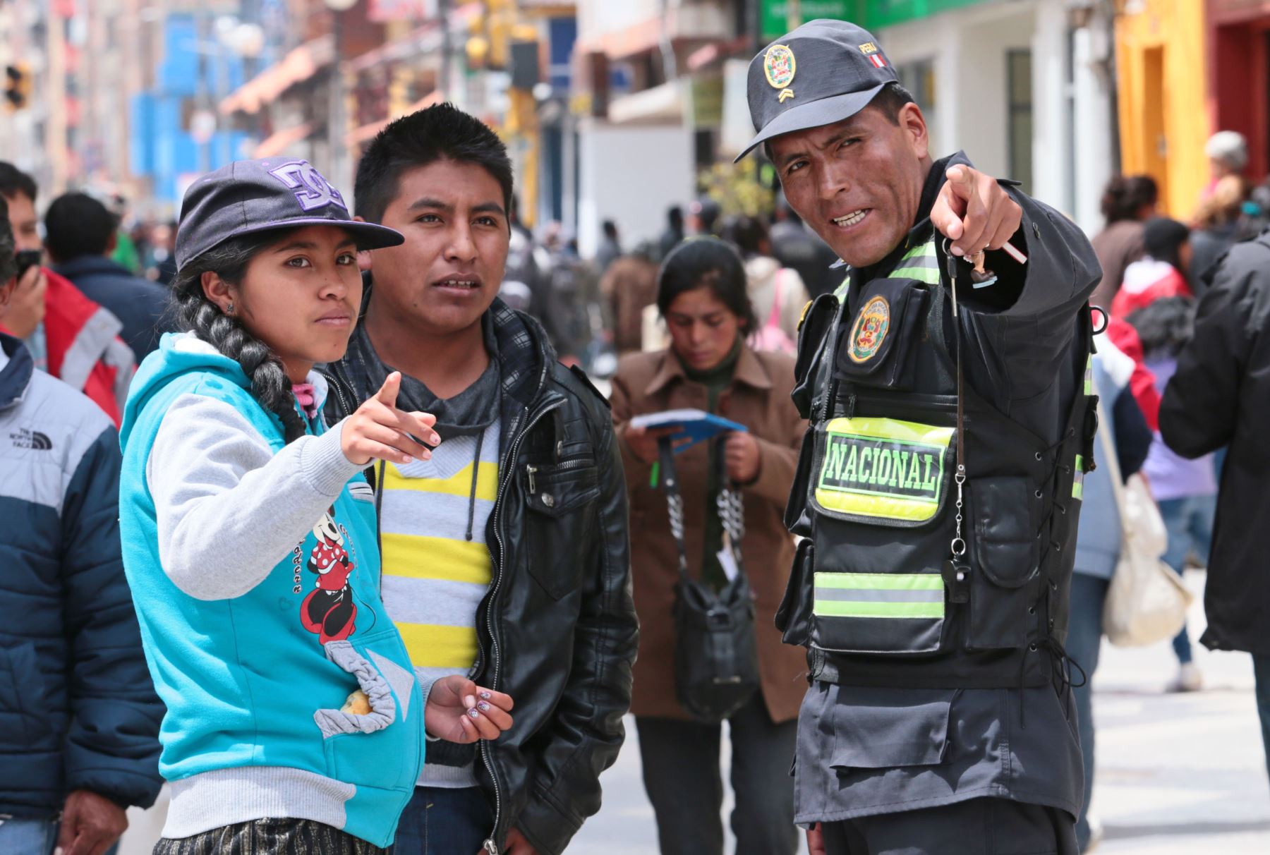 PUNO, PERÚ - FEBRERO 06.Medidas de seguridad por la Fiesta de la Virgen de la Candelaria.Foto: ANDINA/Carlos Lezama