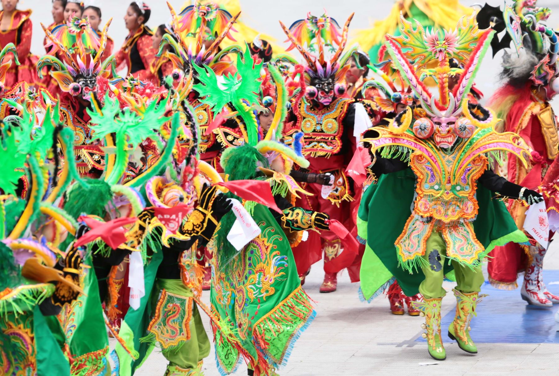 PUNO-PERÚ, FEBRERO 08. Concurso de danzas mestizas en Homenaje a la Virgen de la CandelariaFoto: ANDINA/Carlos Lezama