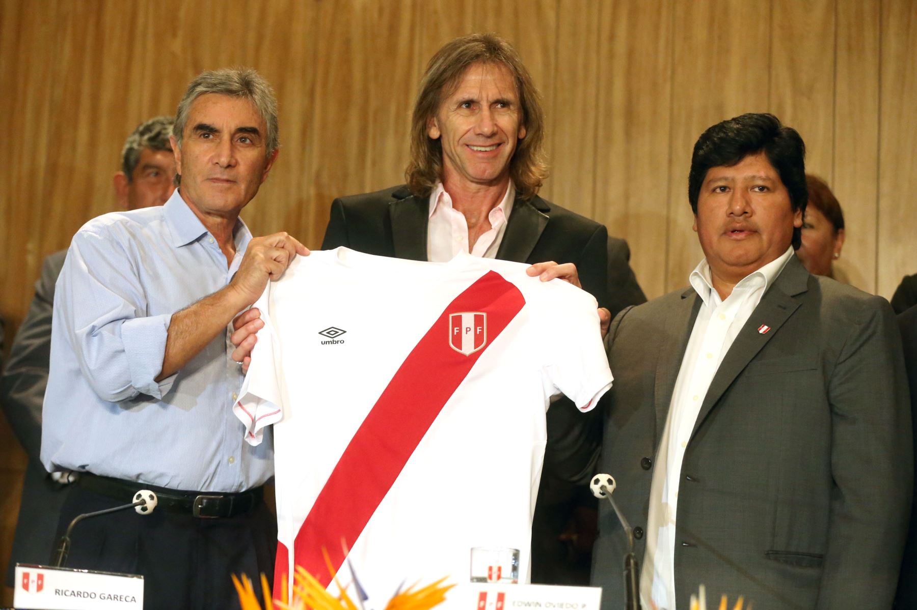 LIMA,PERÚ-MARZO 02. Presentación de Ricardo Gareca nuevo director tecnico de la selección Peruana de fútbol.Foto: ANDINA/Vidal Tarqui