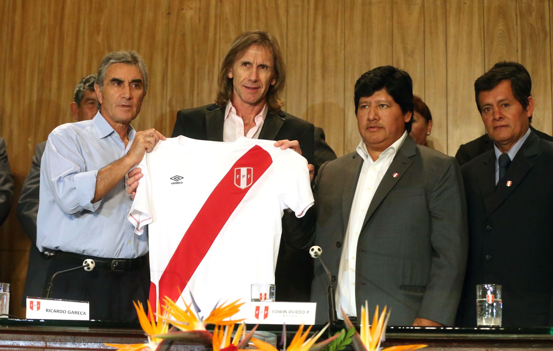 LIMA,PERÚ-MARZO 02. Presentación de Ricardo Gareca director tecnico de la selección Peruana de fútbol Foto: ANDINA/Vidal Tarqui