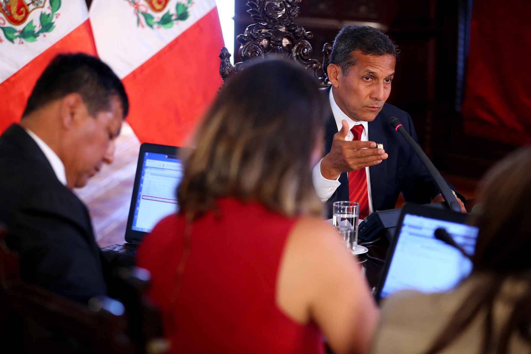 Presidente Ollanta Humala Tasso sostuvo diálogo con los integrantes de la Asociación de Prensa Extranjera en el Perú.Foto: ANDINA/Prensa Presidencia