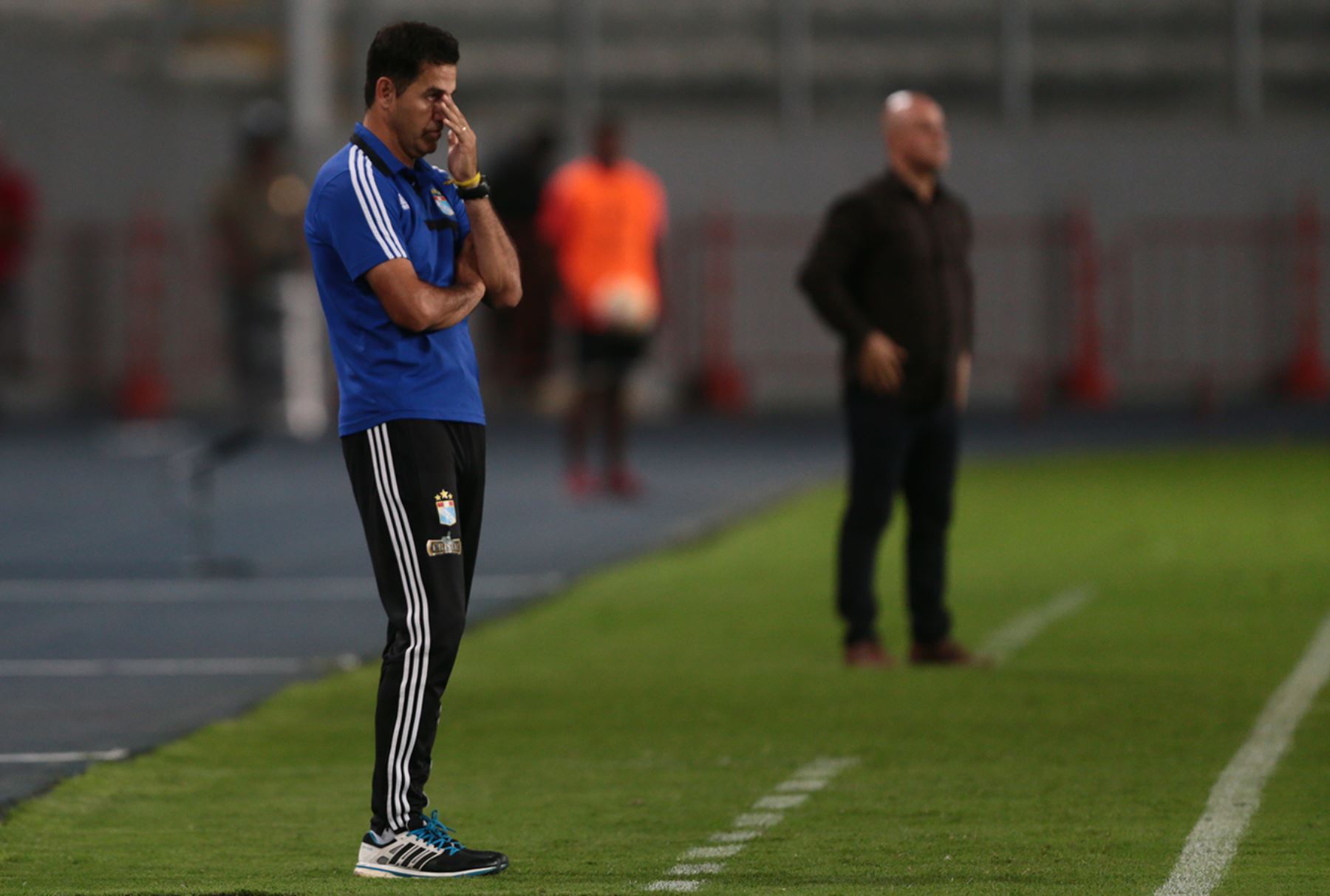 LIMA PERÚ, ABRIL 14.Sporting Cristal igualó por la mínima diferencia con el paraguayo Guaraní, resultado que no le permitió acceder a la siguiente fase de la Copa Libertadores 2015.Foto:ANDINA/Carlos Lezama