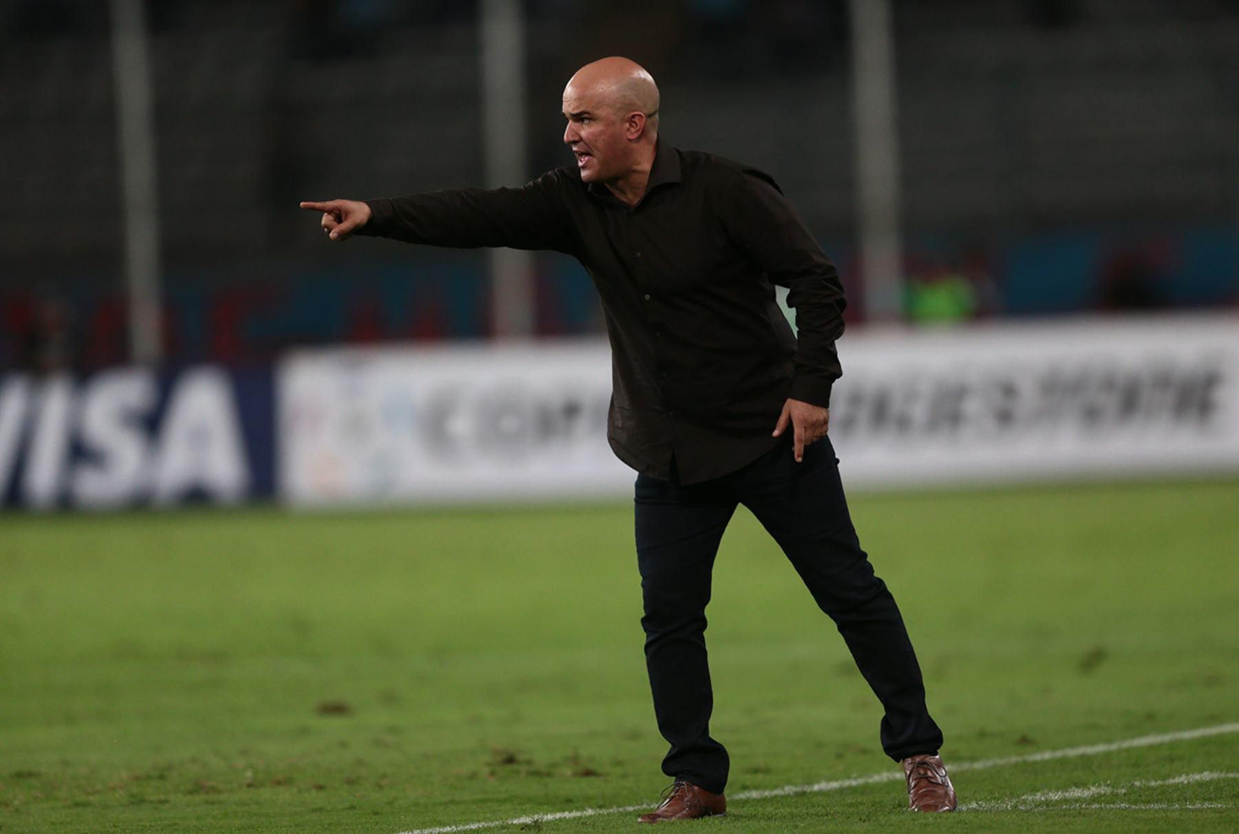 LIMA PERÚ, ABRIL 14.Sporting Cristal igualó por la mínima diferencia con el paraguayo Guaraní, resultado que no le permitió acceder a la siguiente fase de la Copa Libertadores 2015.Foto:ANDINA/Carlos Lezama