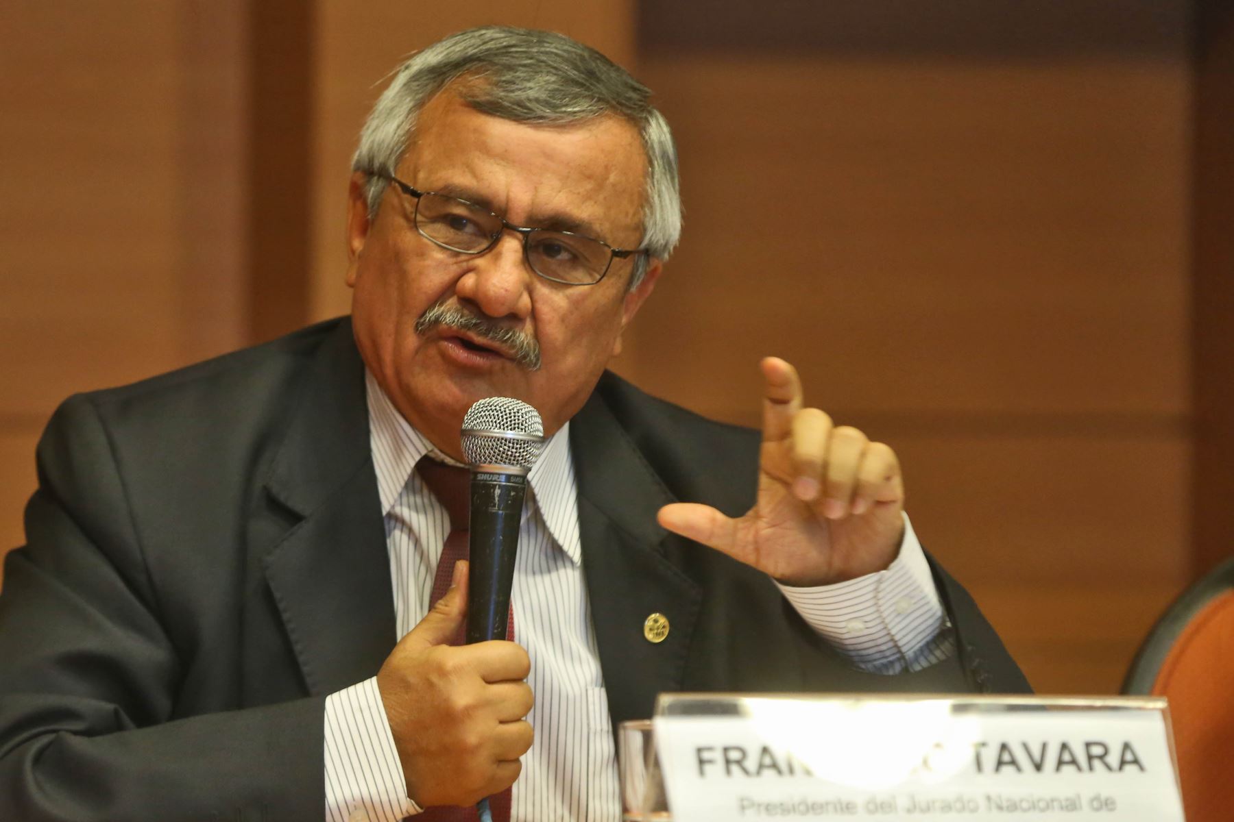 El presidente del JNE, Francisco Távara.Foto:  ANDINA/Oscar Farje.
