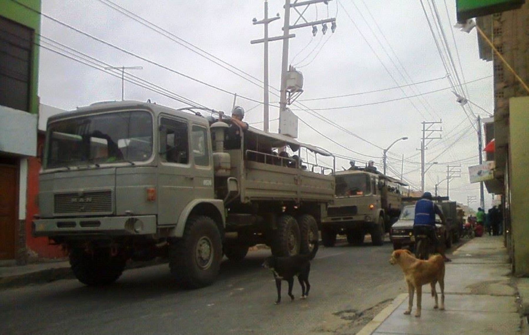 Fuerzas del orden controlan zonas estratégicas de Islay, en Arequipa. ANDINA