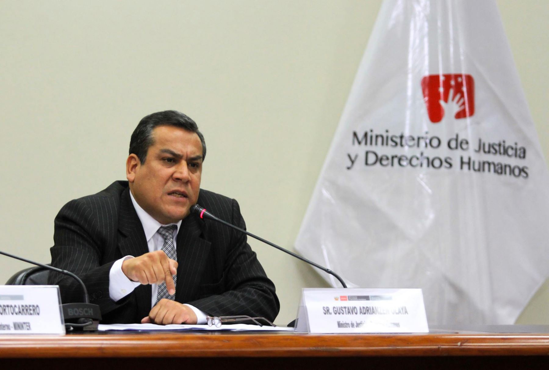 LIMA,PERÚ-MAYO 18.Conferencia de prensa del ministro de Justicia, Gustavo Adrianzén.Foto:ANDINA/Difusión