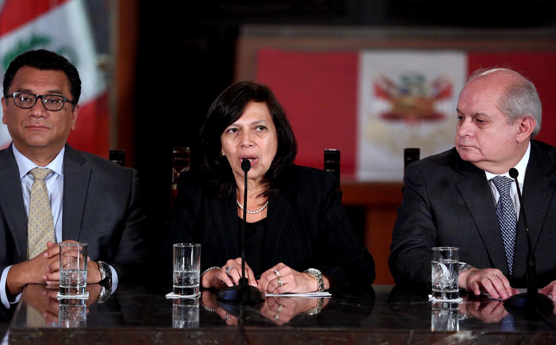 LIMA, PERÚ - MAYO 20.Presidente del Consejo de Ministros, Pedro Cateriano, en Conferencia de Prensa del Consejo de Ministros Nº 295 en Palacio de Gobierno.Foto: ANDINA/PCM
