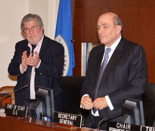 Despedida del embajador Hugo de Zela, jefe del Gabinete de Asesores del secretario general de la Organización de Estados Americanos (OEA), José Miguel Insulza.